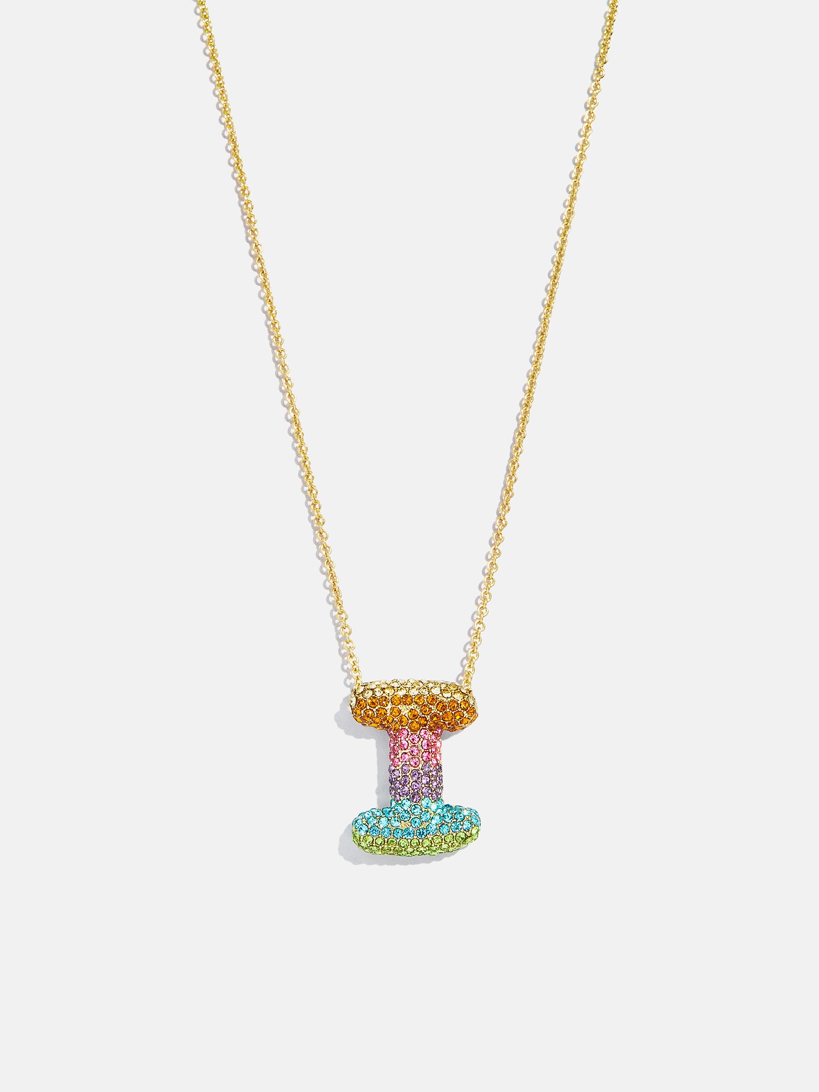 Kids' Bubble Initial Necklace - Multi-Blues Comming