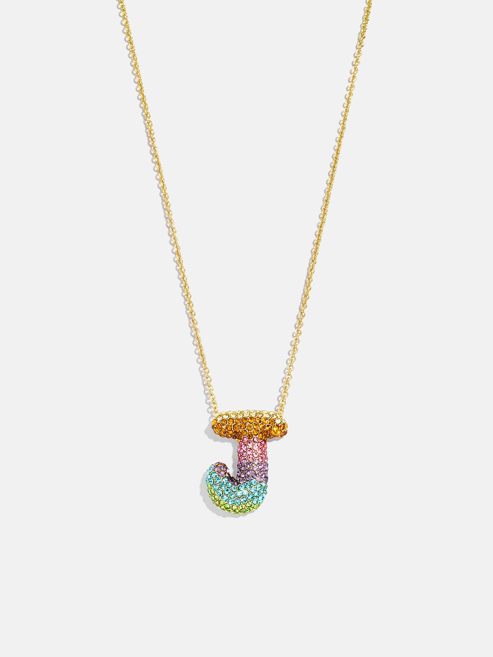 Kids' Bubble Initial Necklace - Multi-Blues Comming
