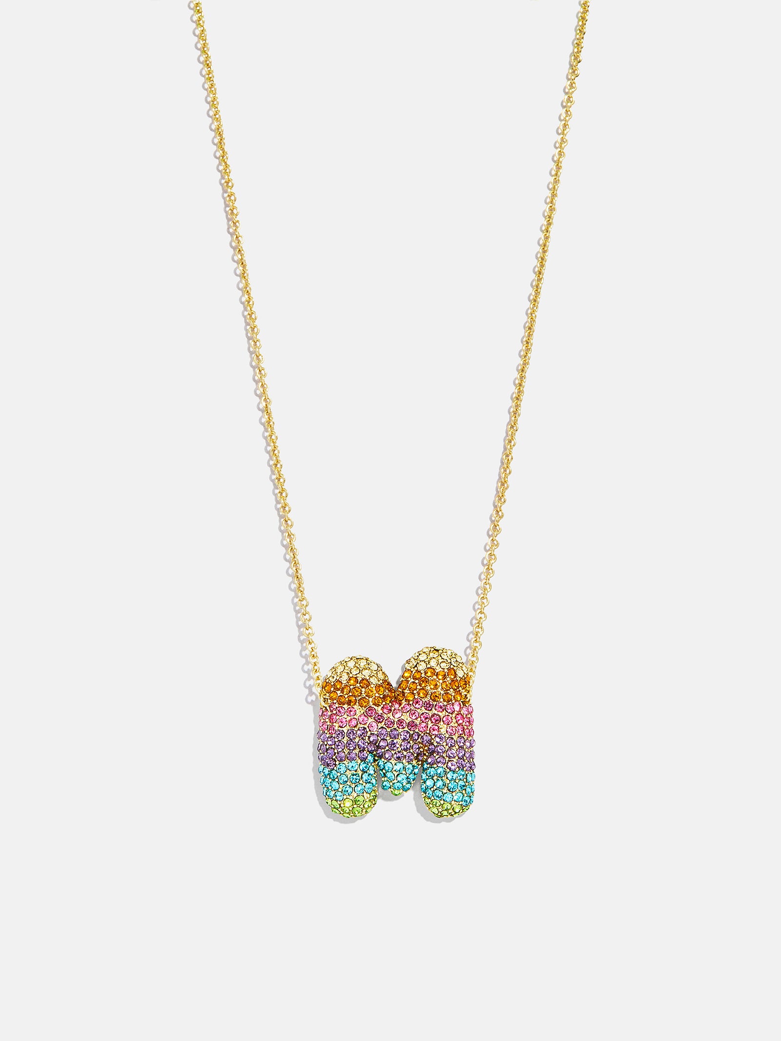 Kids' Bubble Initial Necklace - Multi-Blues Comming