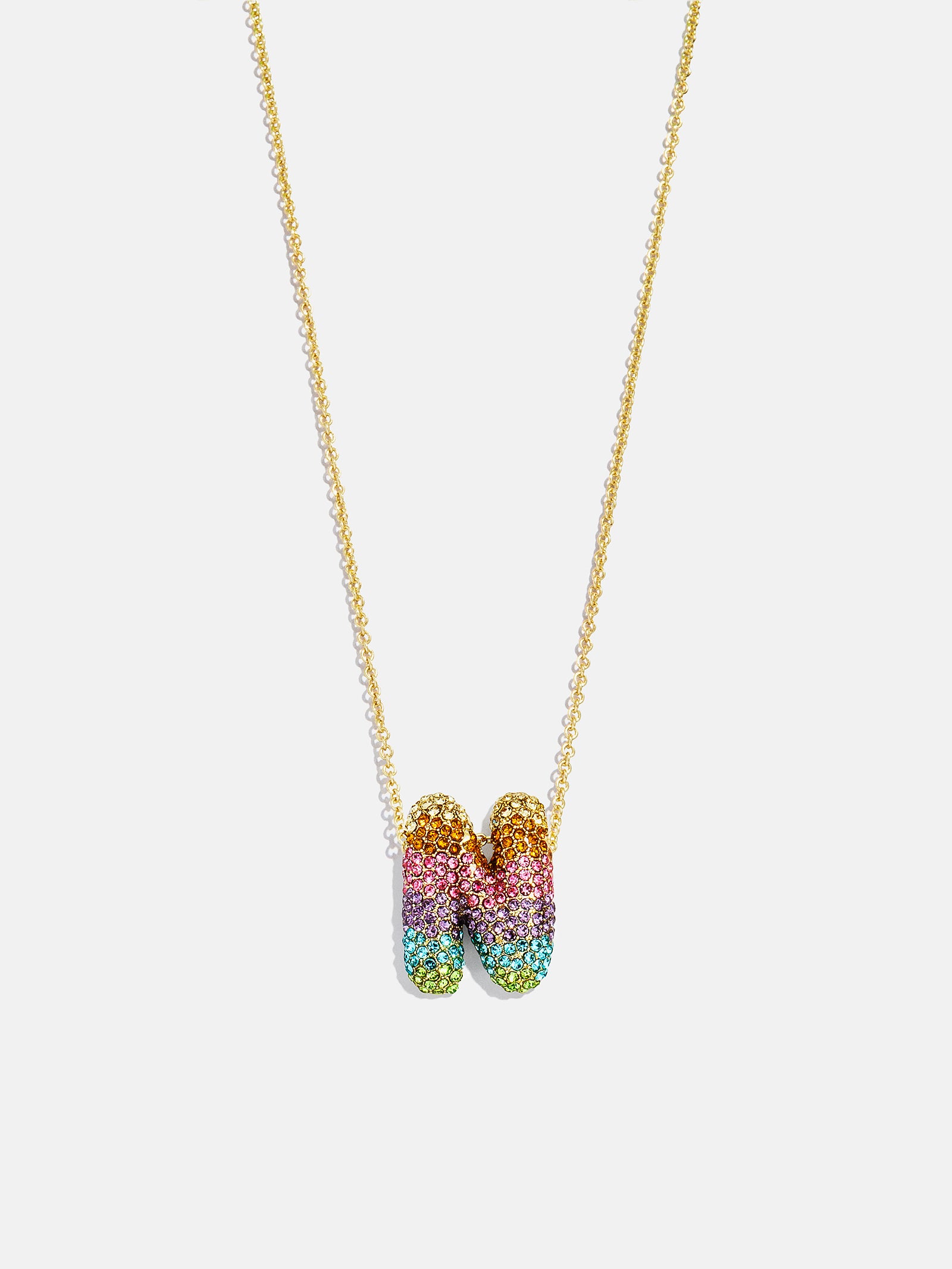 Kids' Bubble Initial Necklace - Multi-Blues Comming