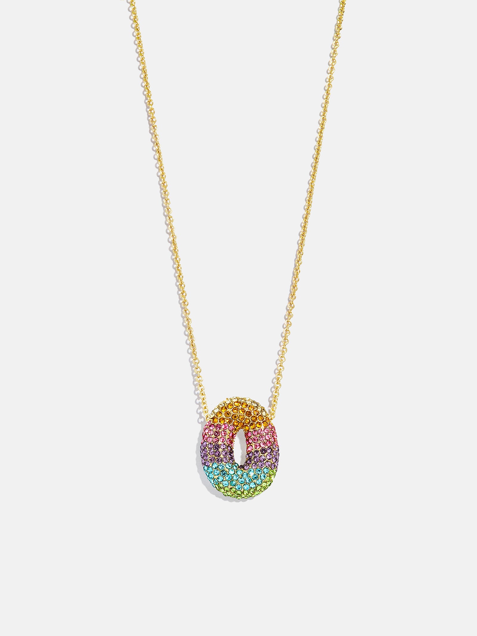 Kids' Bubble Initial Necklace - Multi-Blues Comming