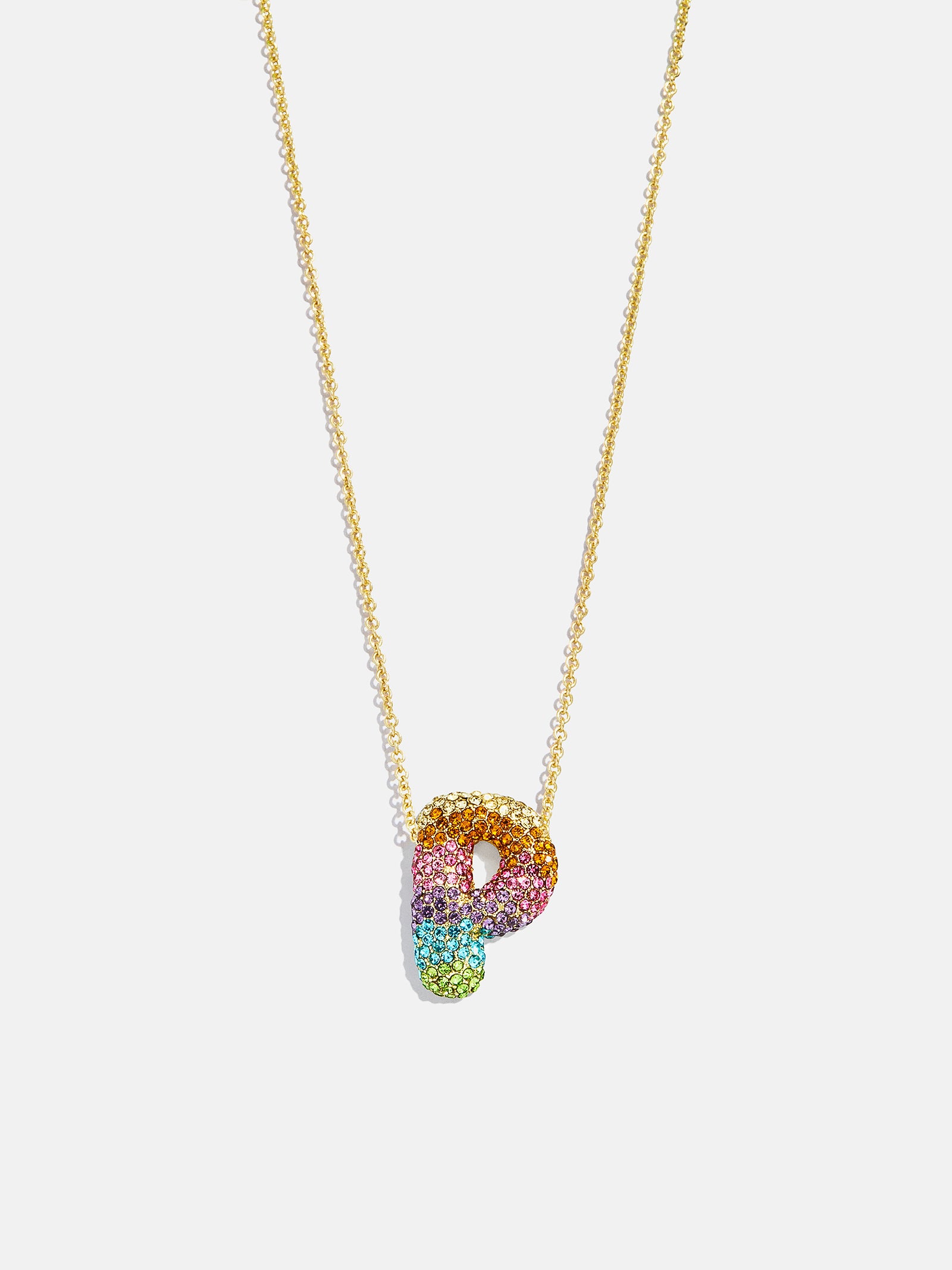 Kids' Bubble Initial Necklace - Multi-Blues Comming