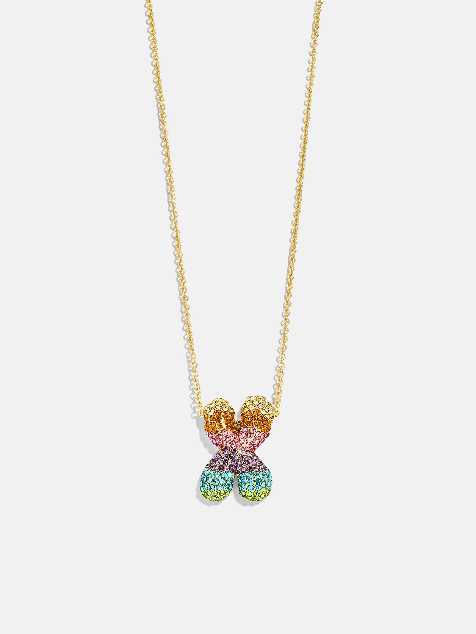 Kids' Bubble Initial Necklace - Multi-Blues Comming
