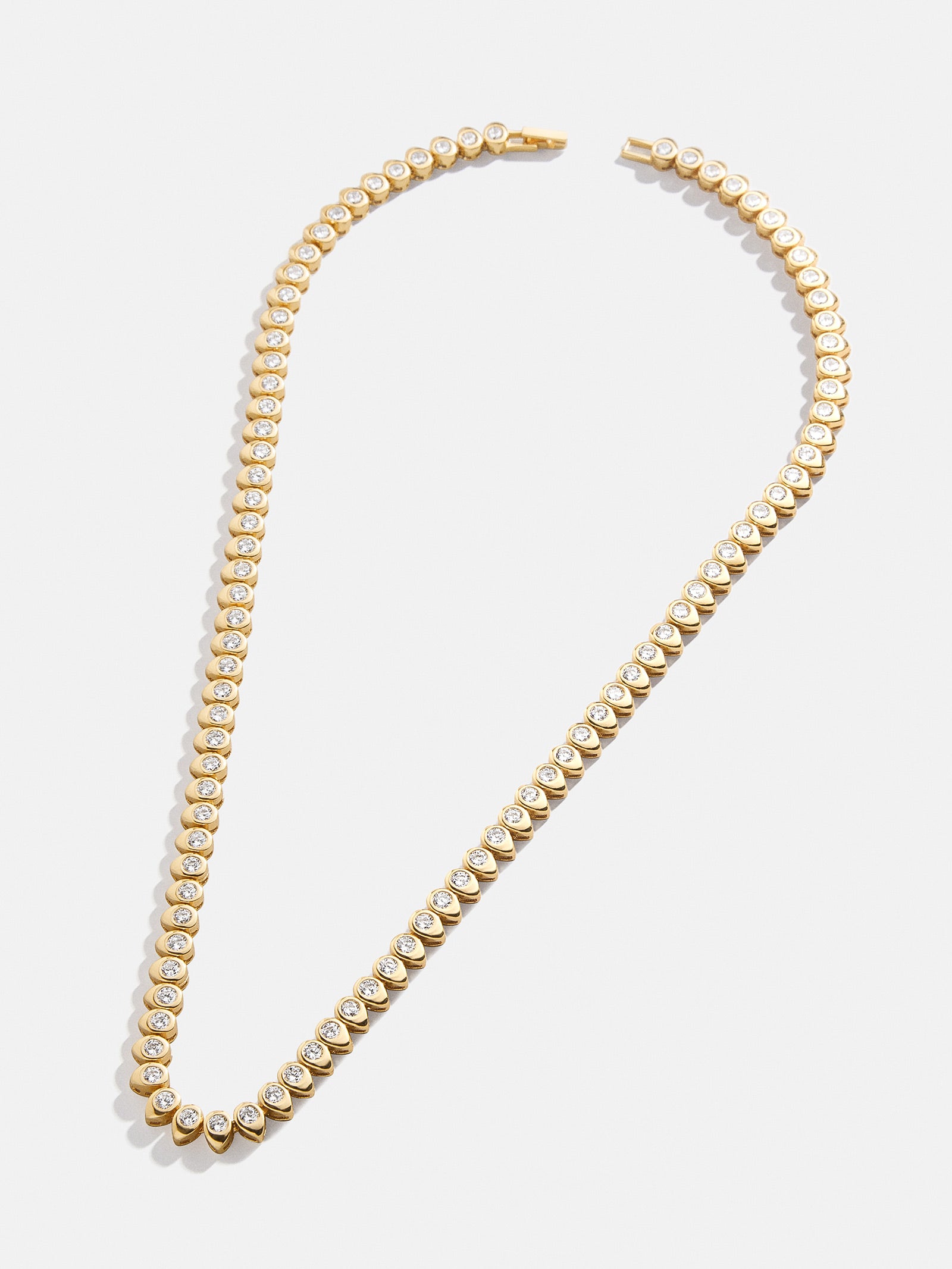 18K Gold Geraldine Tennis Necklace - Gold/Pavé-Blues Comming