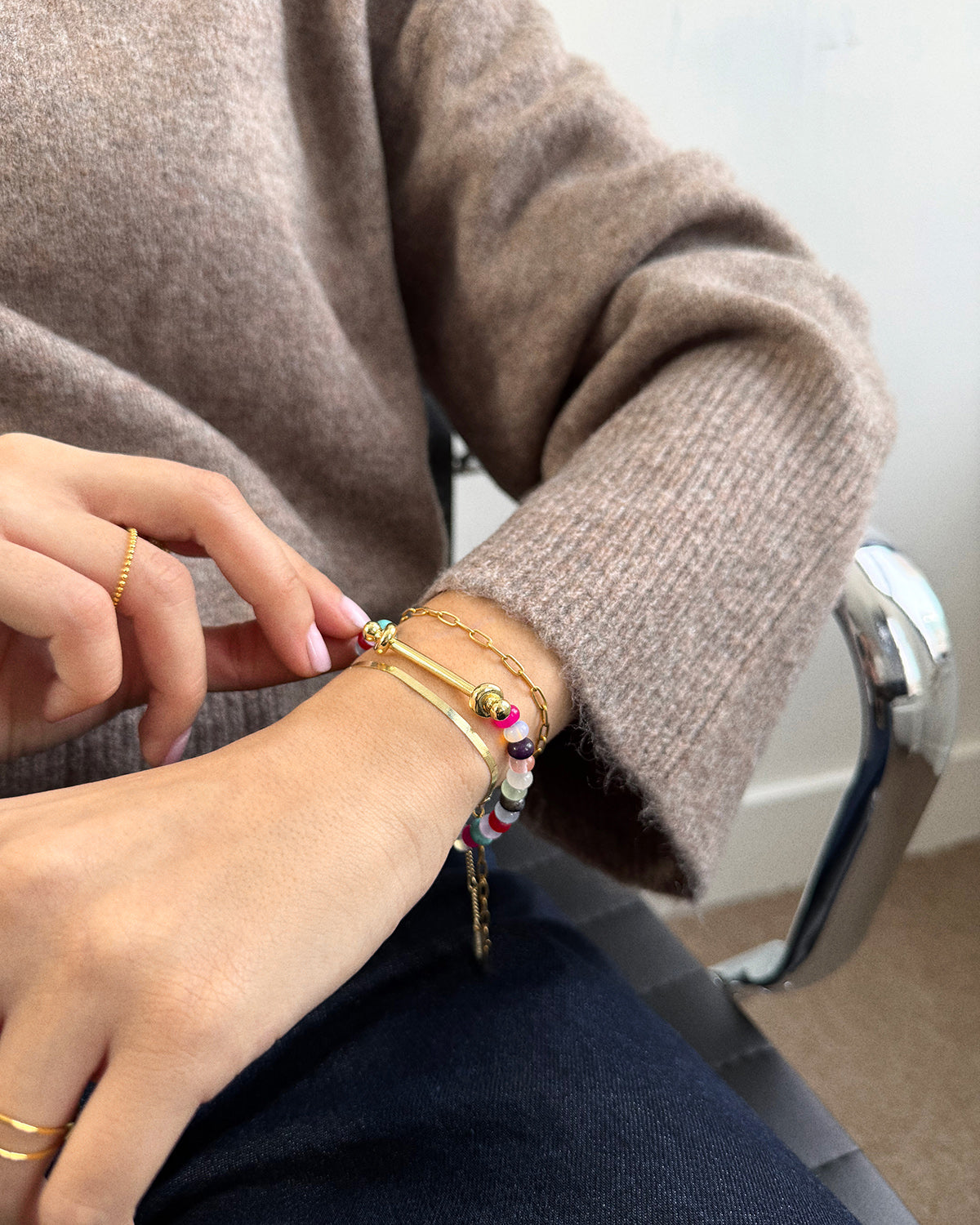 Eileen Beaded Bracelet - Multi-Blues Comming
