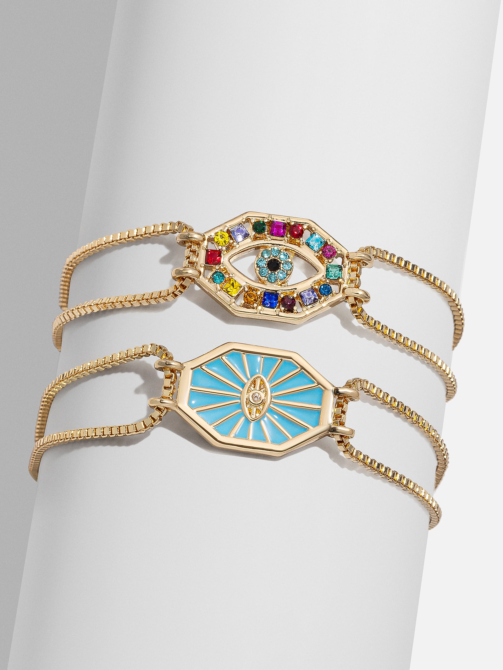 Evil Eye Reversible Bracelet - Gold/Multi-Blues Comming
