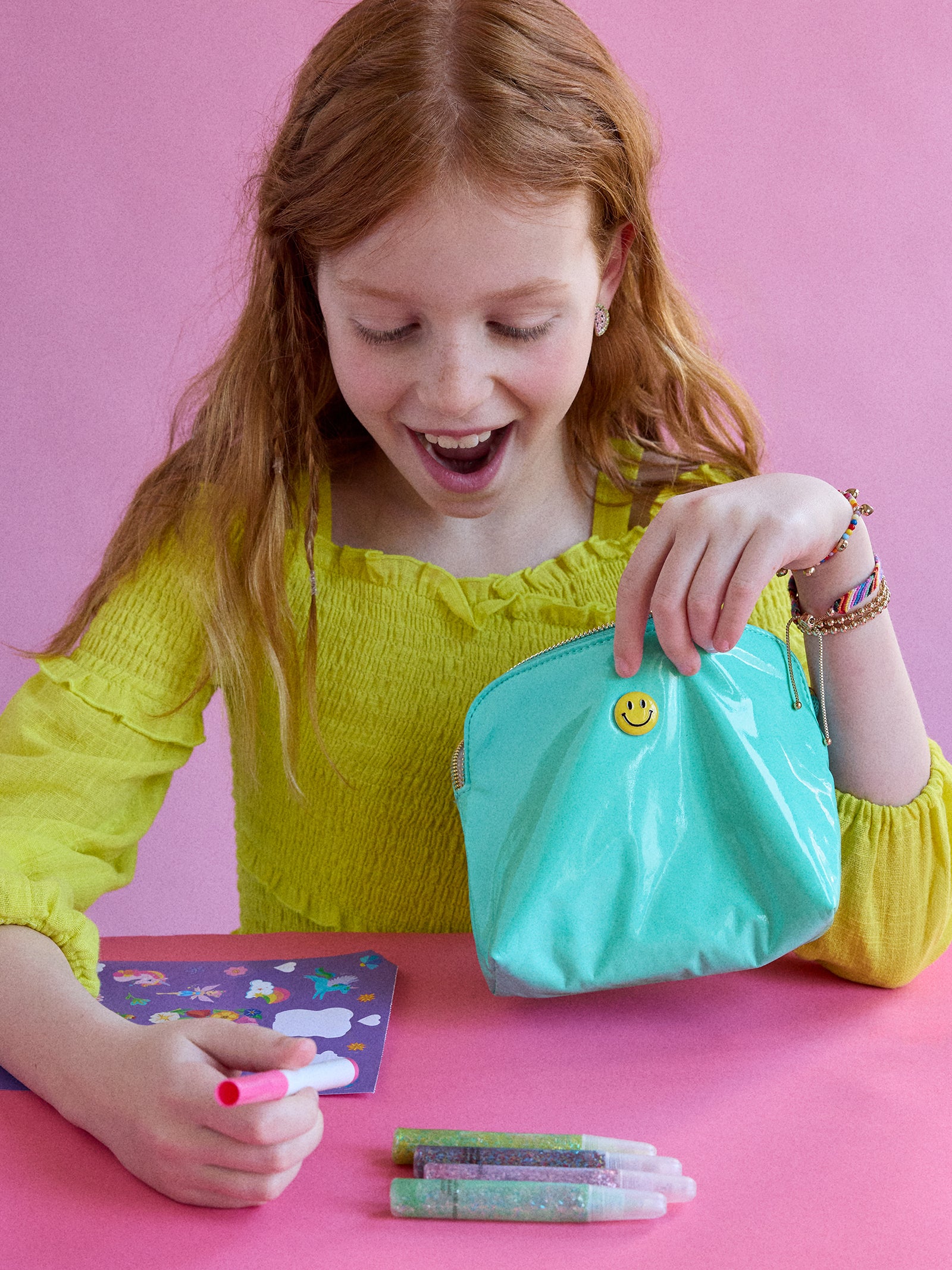 All Smiles Kids' Jewelry Storage Pouch - Smiley-Blues Comming