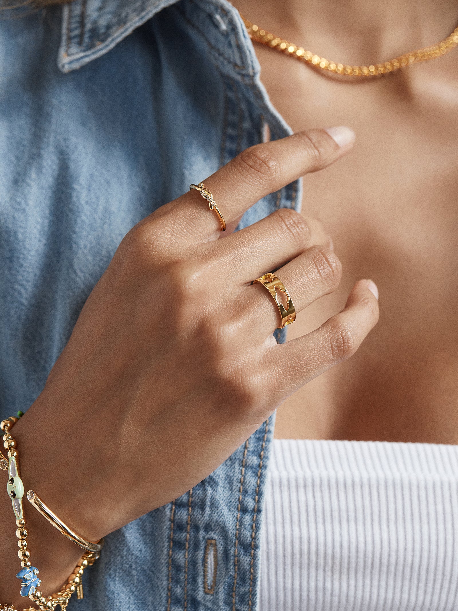 STAR WARS™ GROGU™ 18K Gold Cutout Ring - Gold-Blues Comming