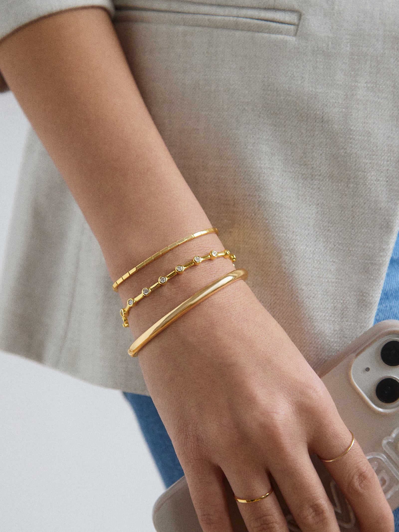 Eve 18K Gold Tennis Bracelet - Gold/Pavé-Blues Comming