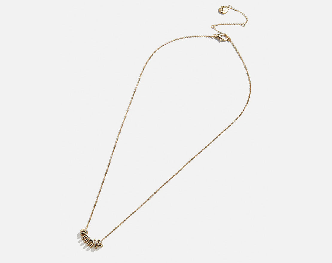 Bubble Letter Custom Necklace - Extra Small Bubble Letter-Blues Comming