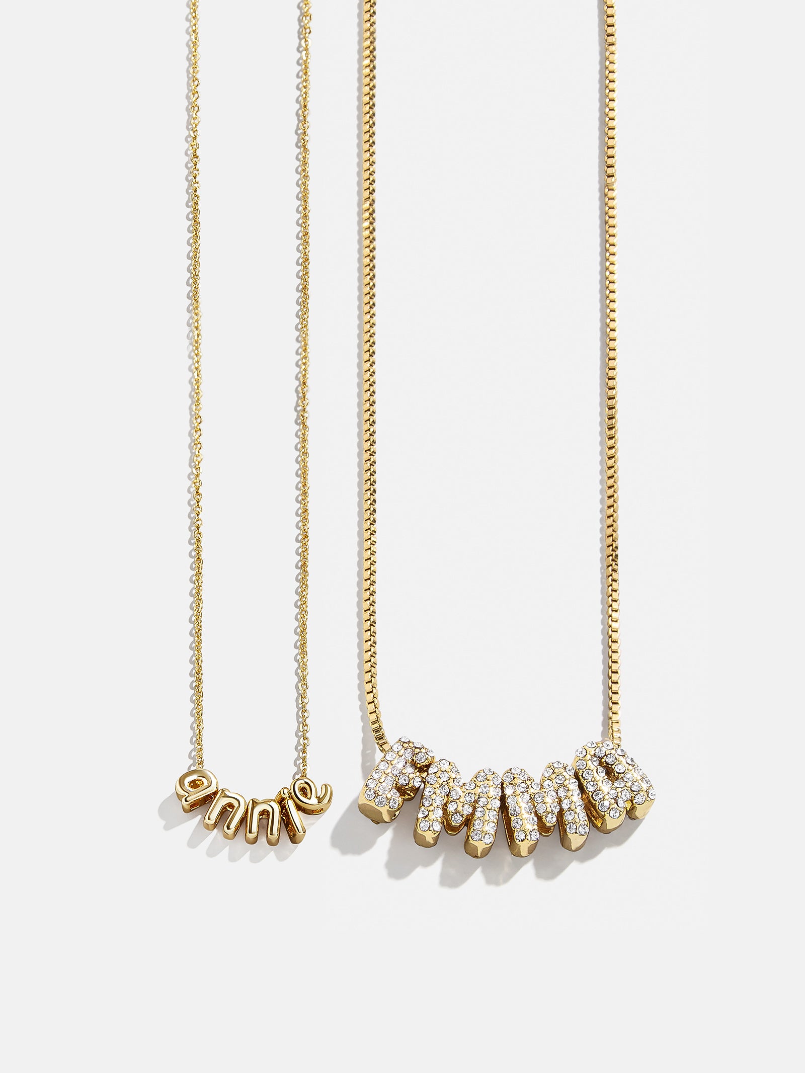 Bubble Letter Custom Necklace - Small Bubble Letter-Blues Comming