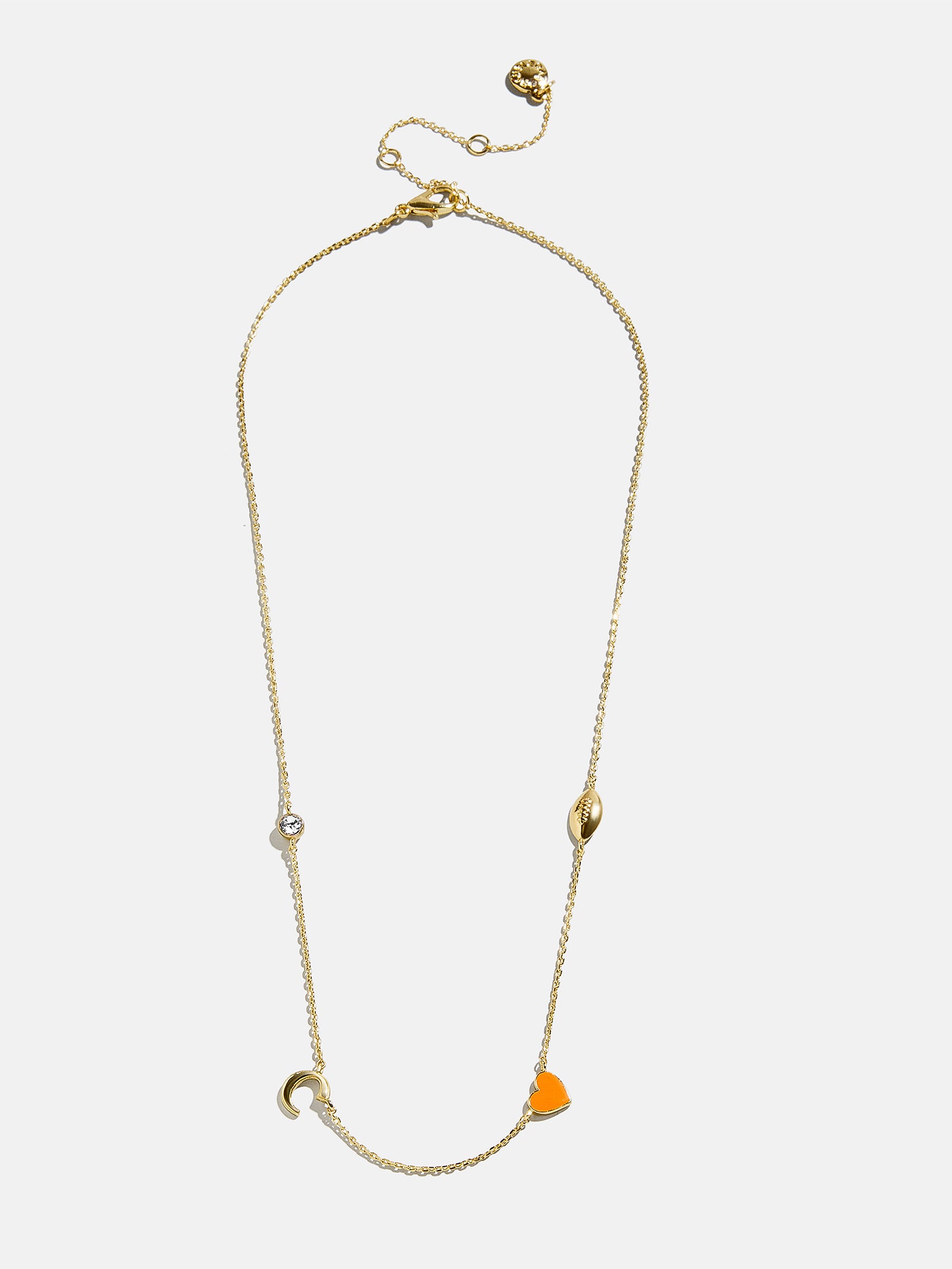 Clemson University Spaced Charm Necklace - Clemson University-Blues Comming