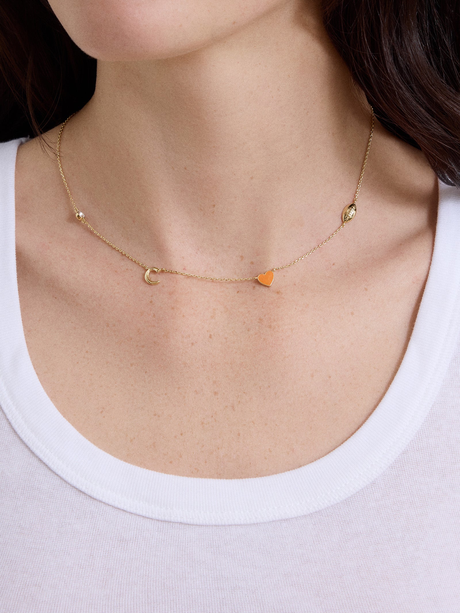 Clemson University Spaced Charm Necklace - Clemson University-Blues Comming