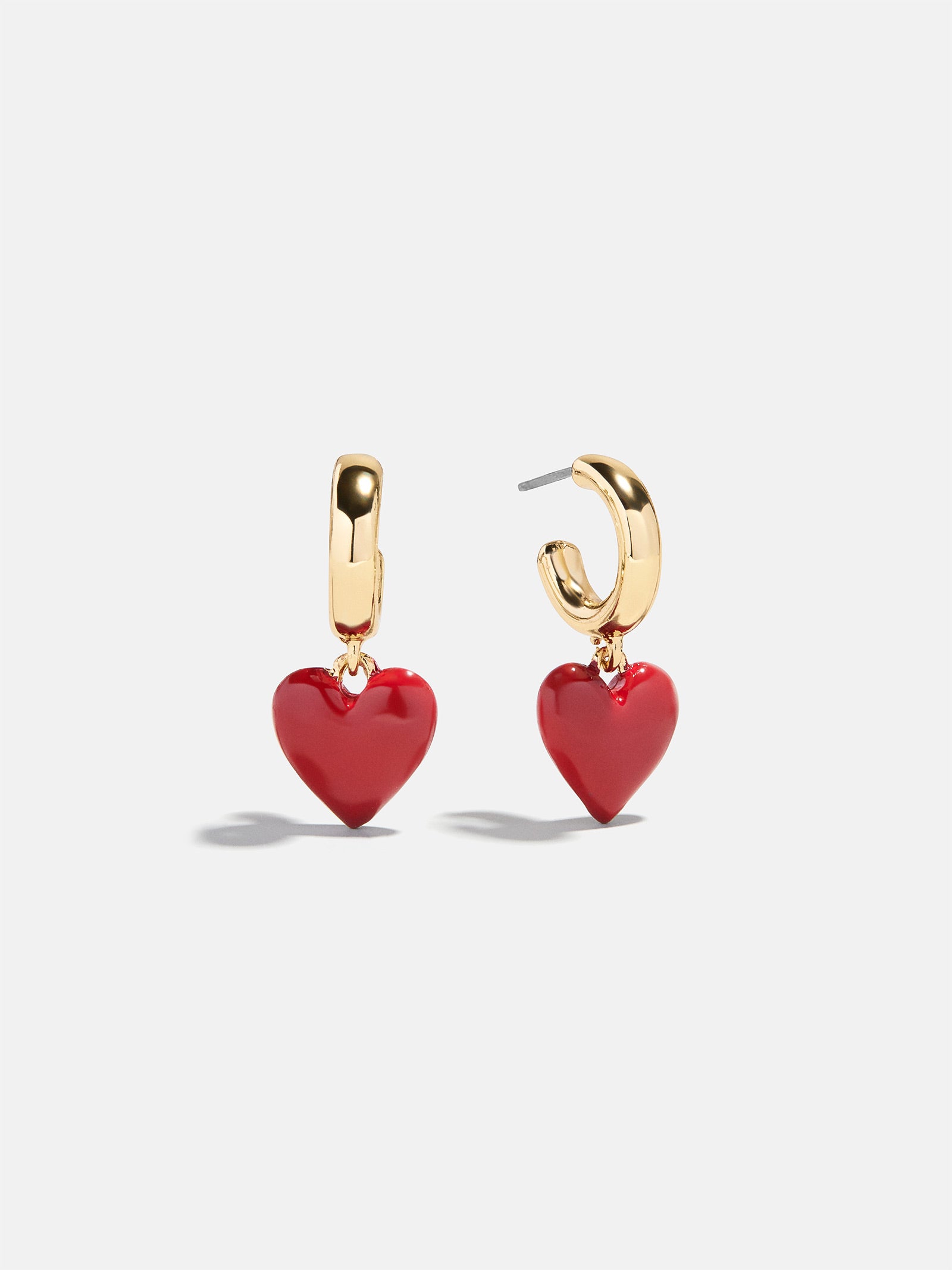 Game Day Heart Drop Earrings - Dark Red-Blues Comming