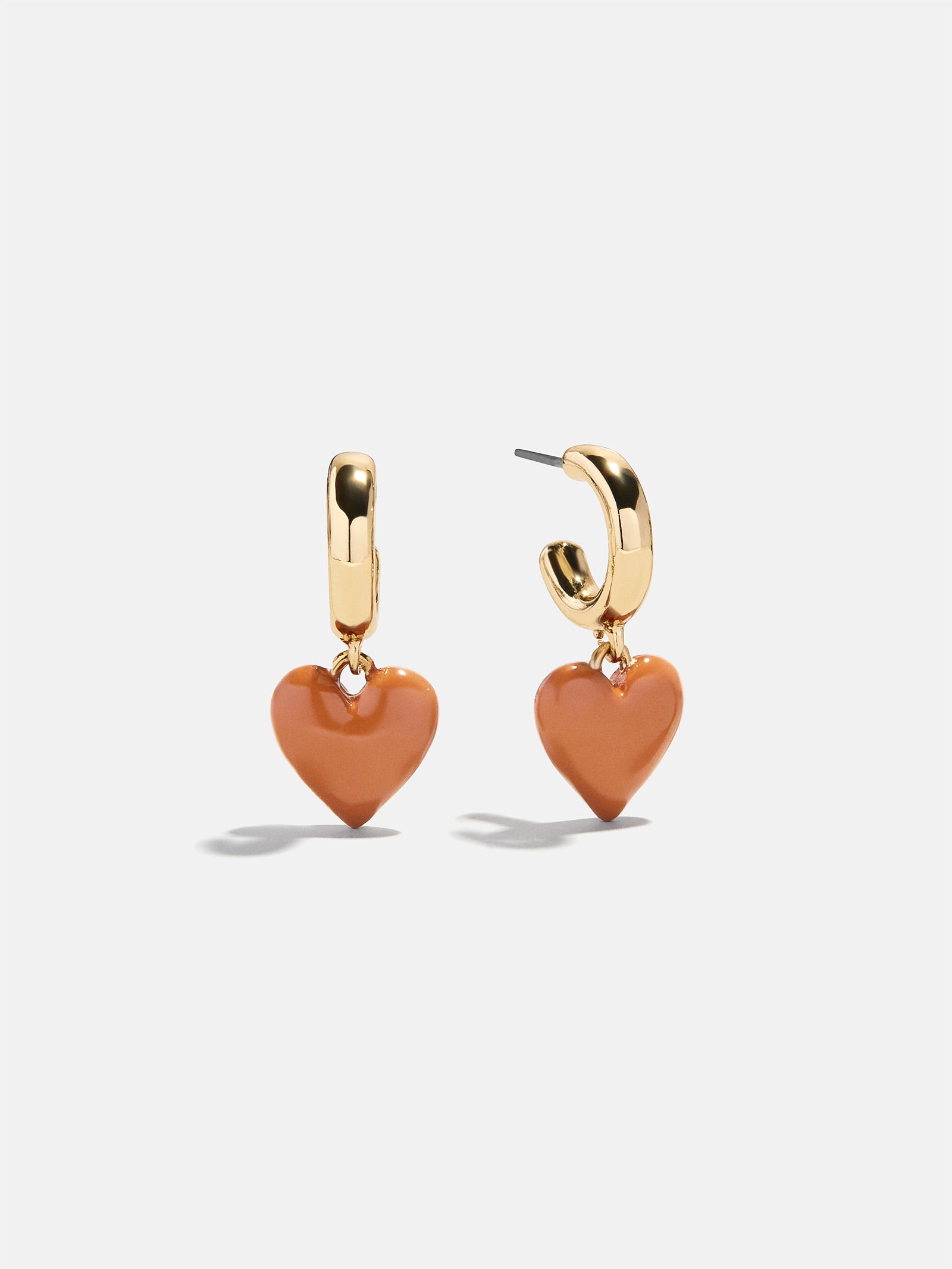 Game Day Heart Drop Earrings - Brown-Blues Comming
