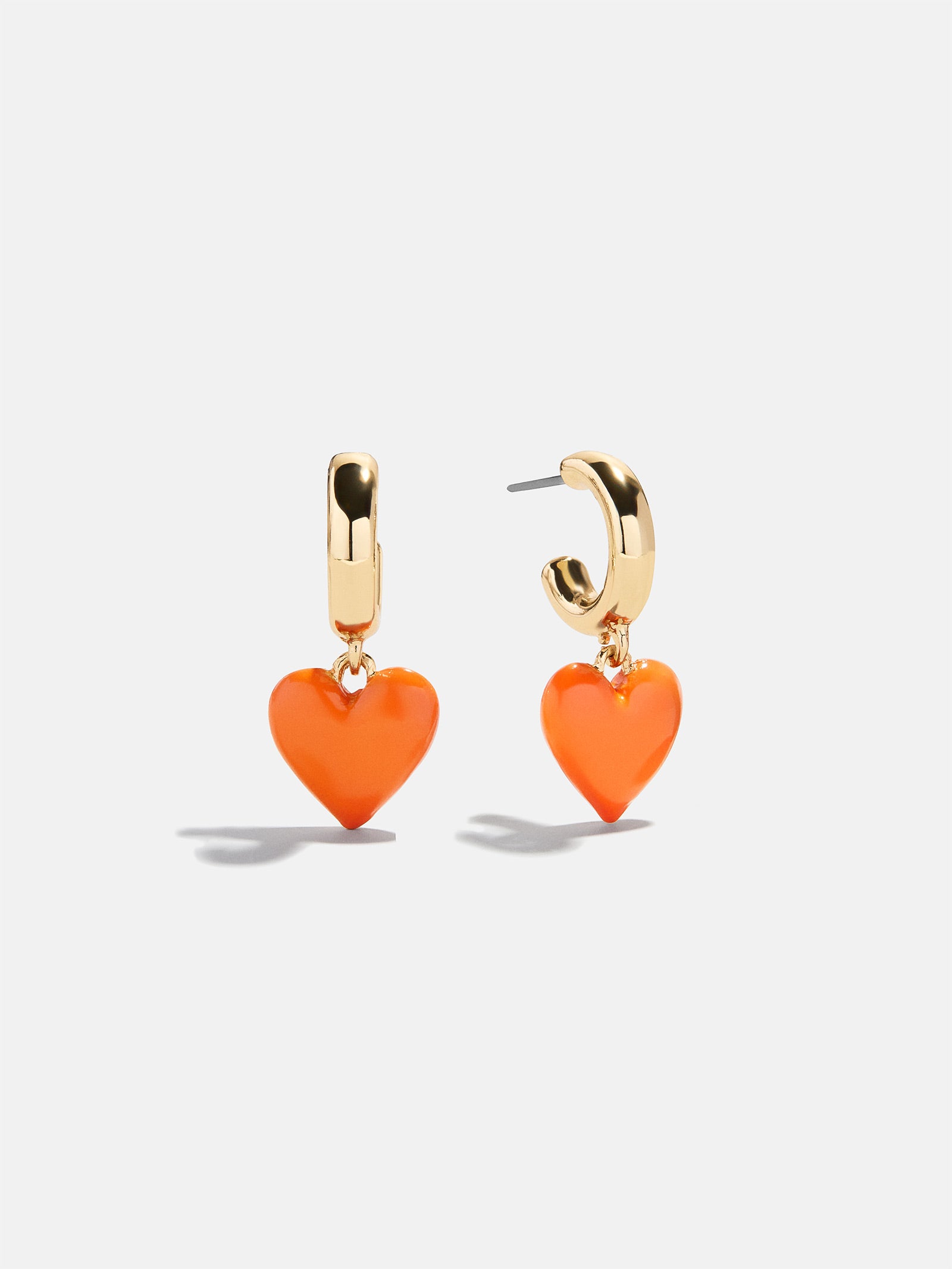 Game Day Heart Drop Earrings - Orange-Blues Comming