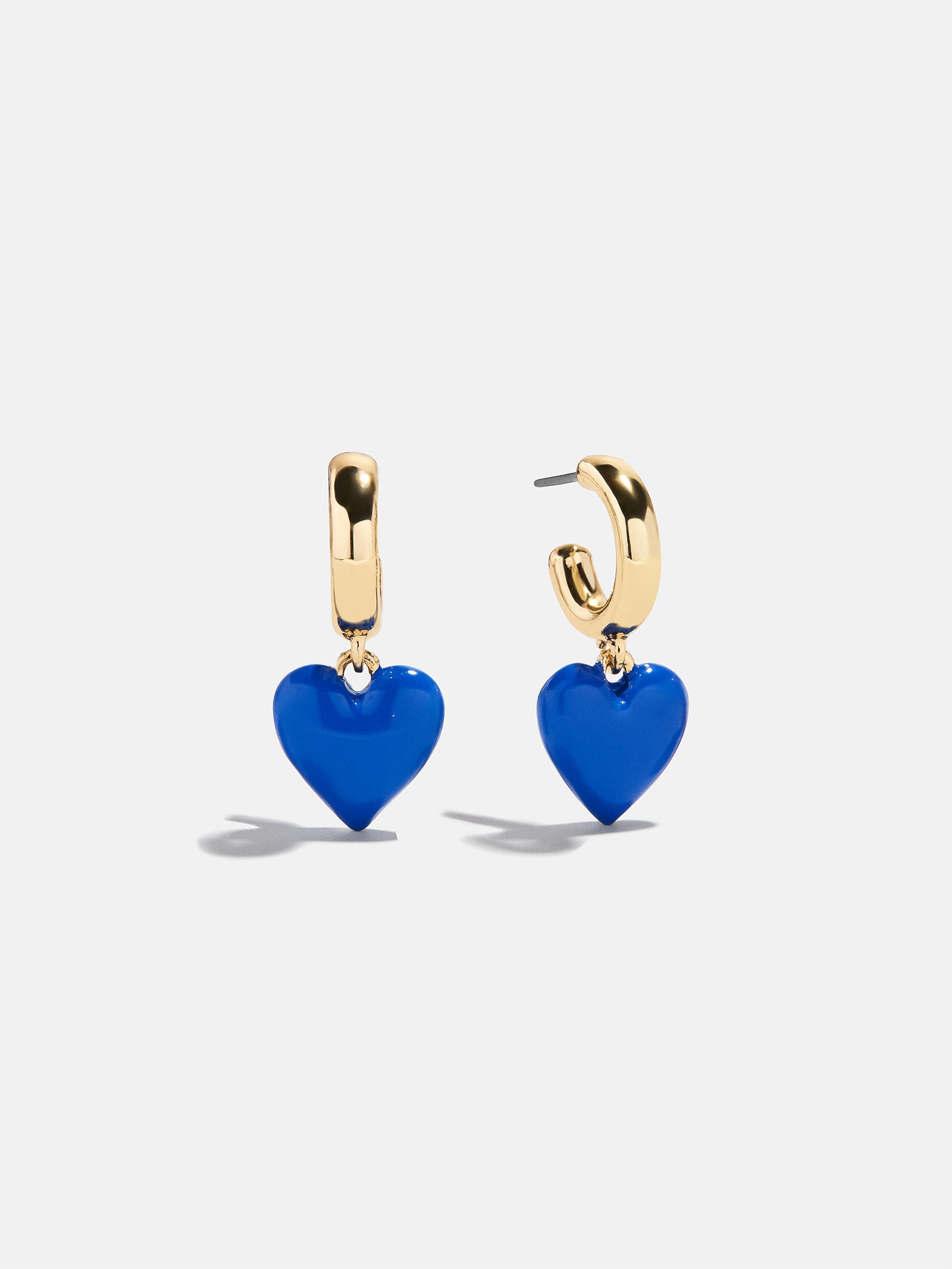 Game Day Heart Drop Earrings - Blue-Blues Comming