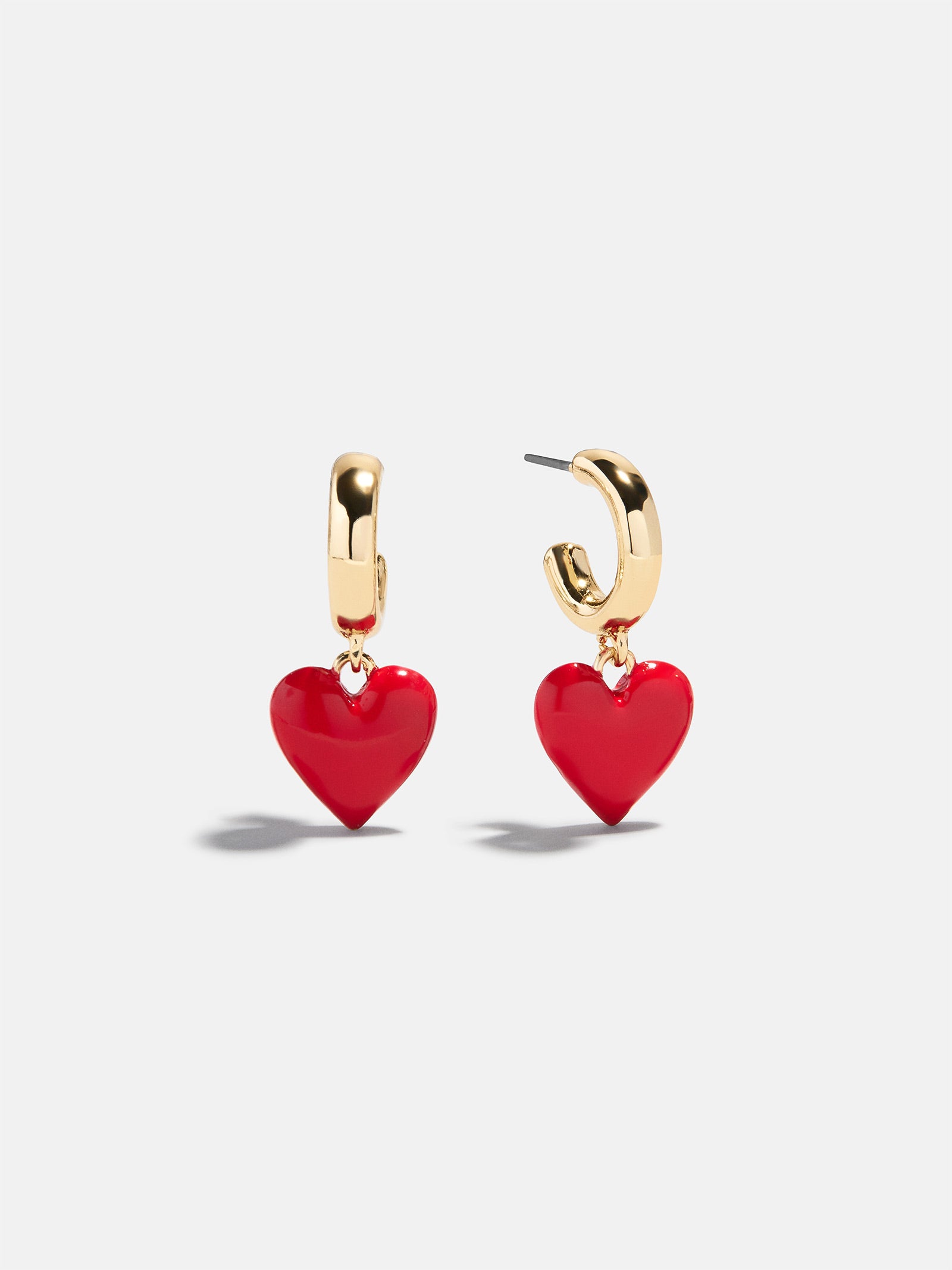 Game Day Heart Drop Earrings - Red-Blues Comming