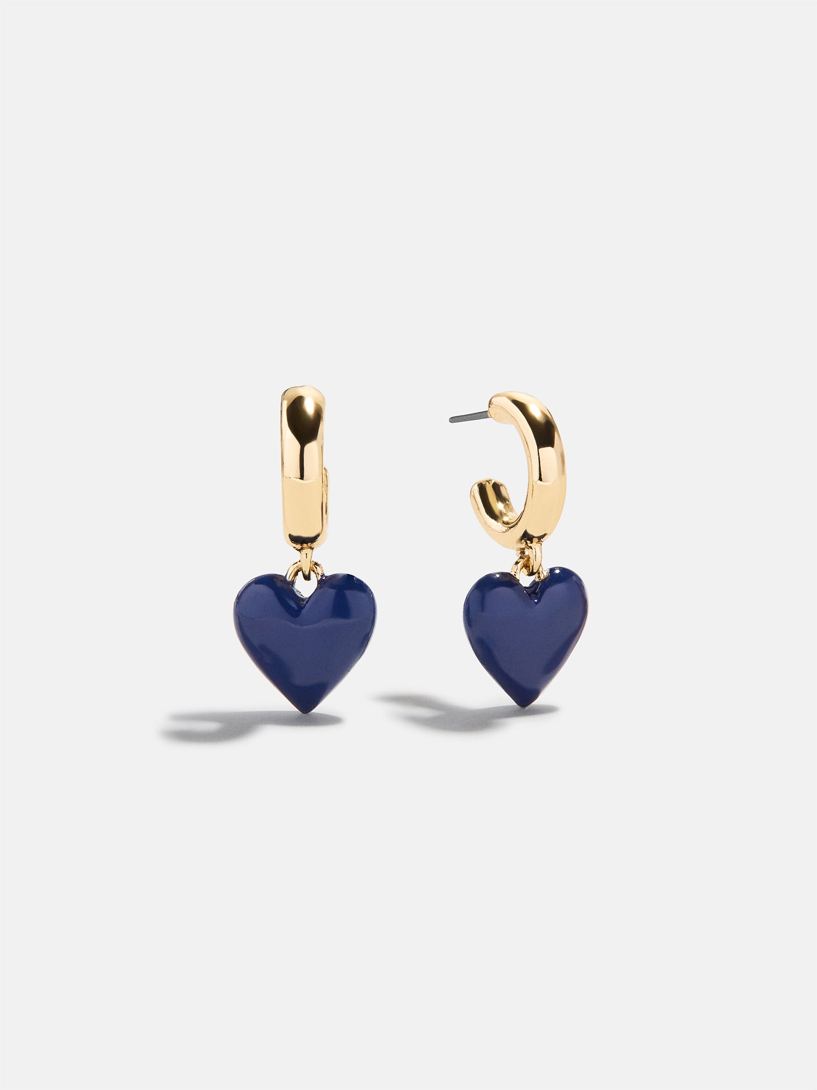 Game Day Heart Drop Earrings - Navy-Blues Comming