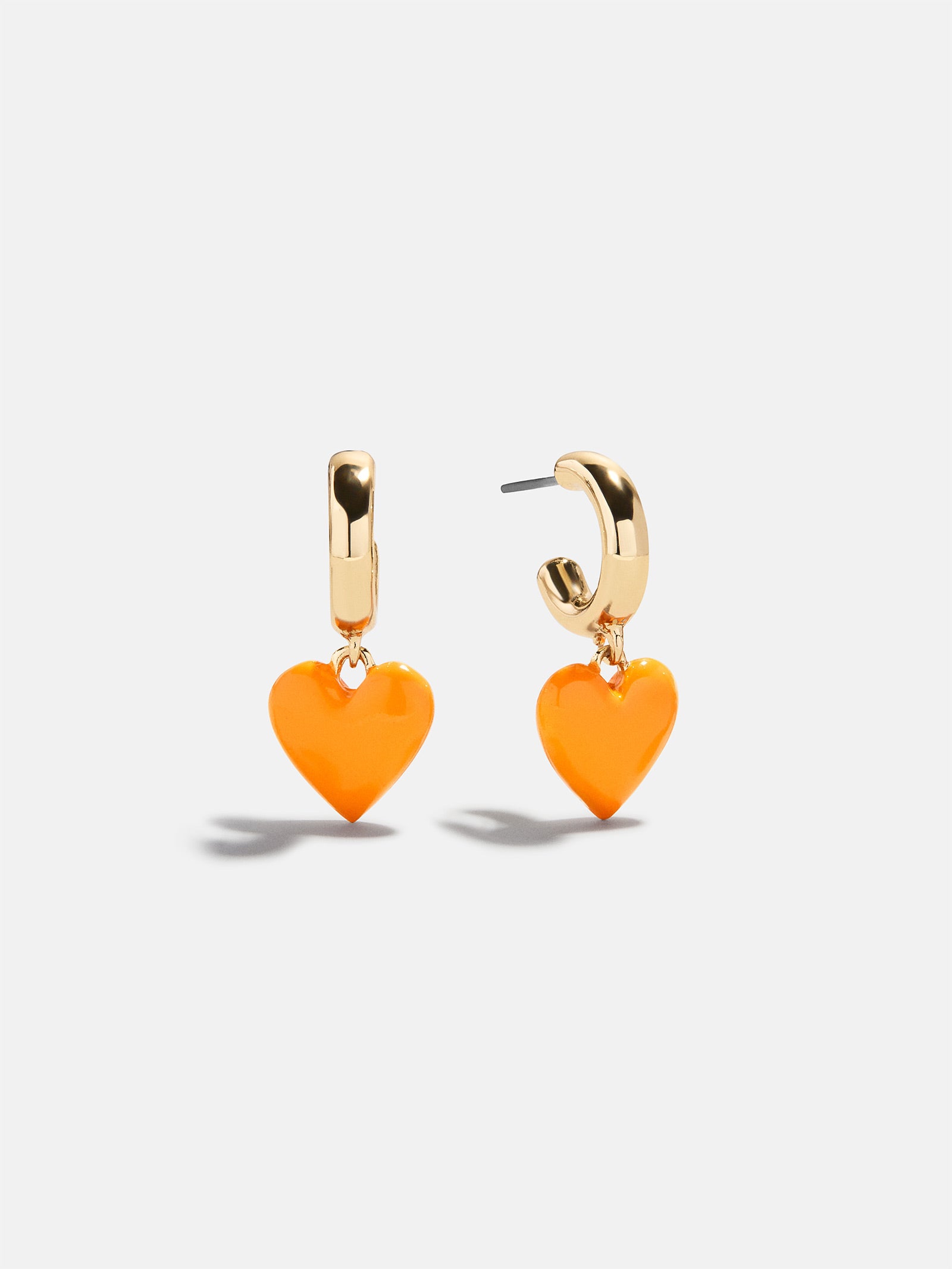 Game Day Heart Drop Earrings - Light Orange-Blues Comming
