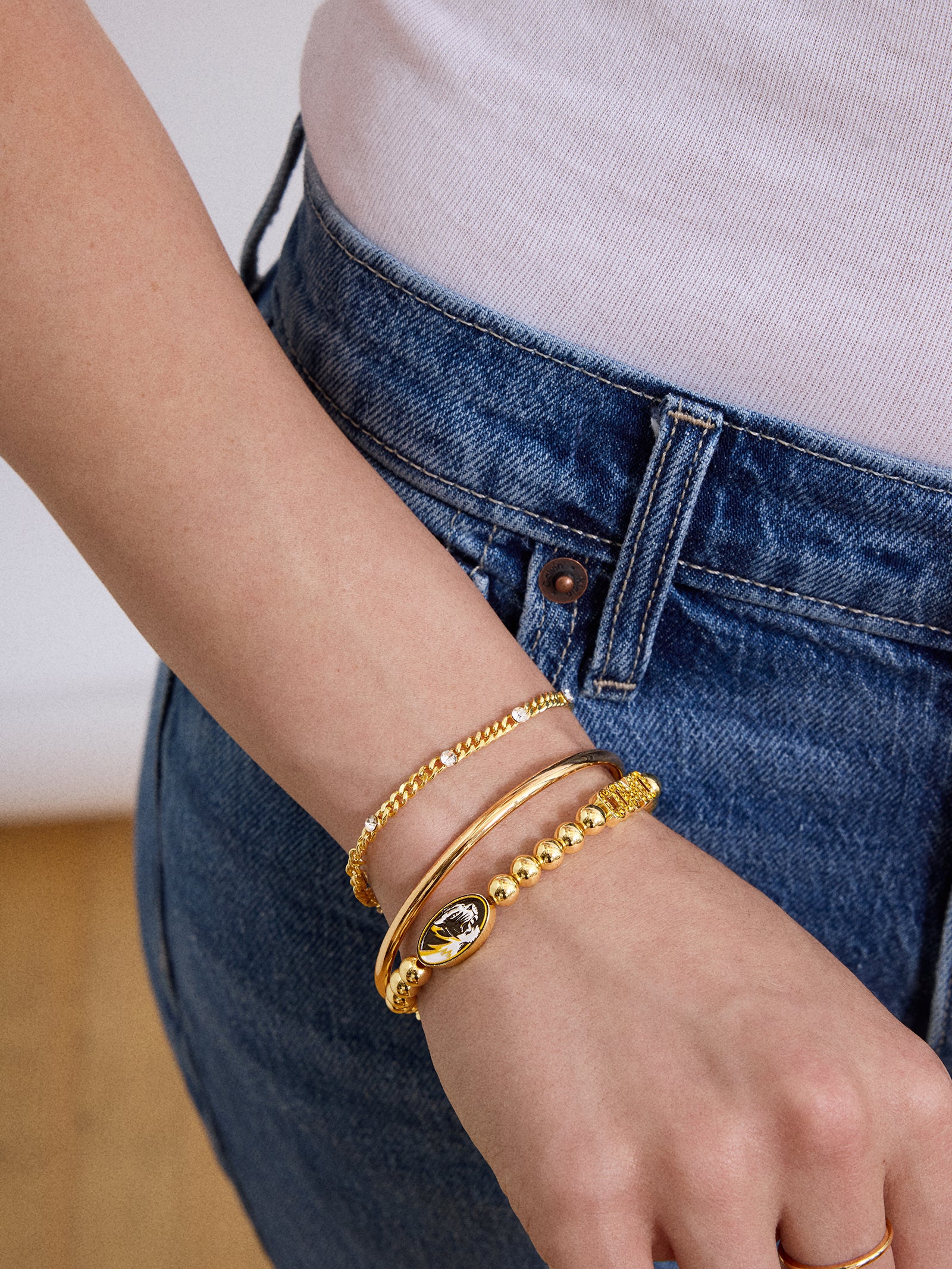 University of Missouri Pisa Bracelet - University of Missouri-Blues Comming