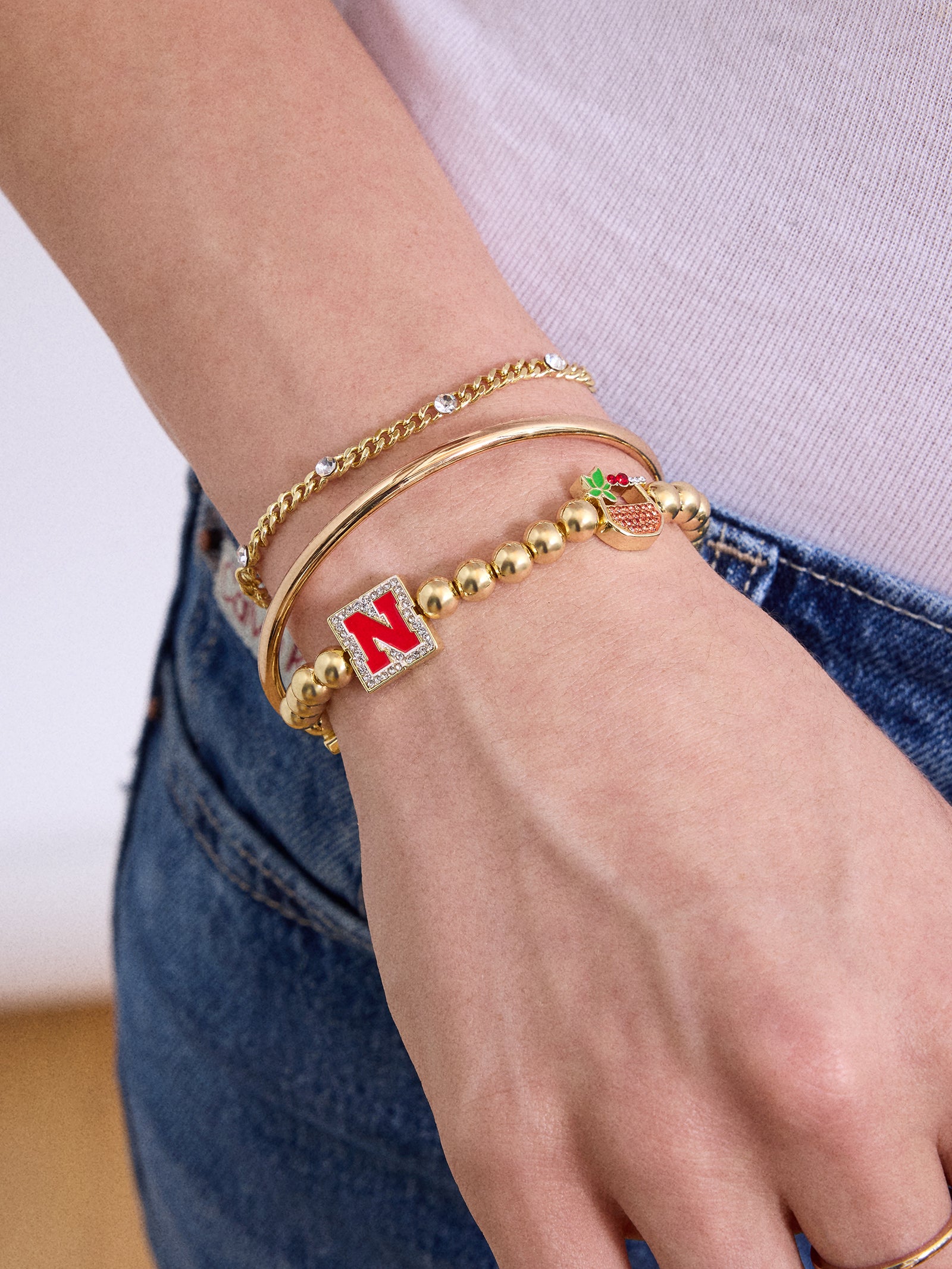 University of Nebraska Pisa Bracelet - University of Nebraska-Blues Comming