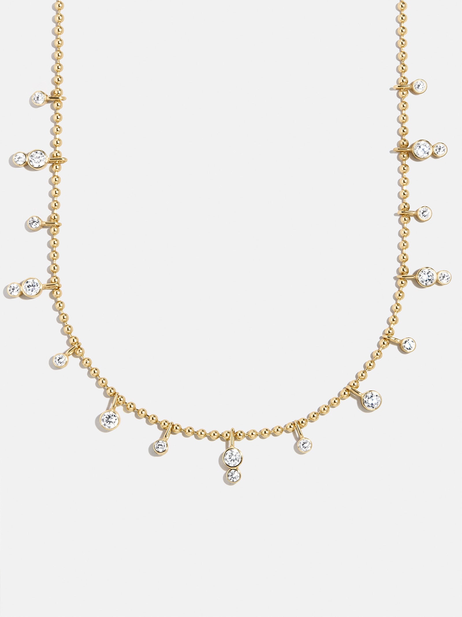 Joelle 18K Gold Crystal Necklace - Gold/Pavé-Blues Comming