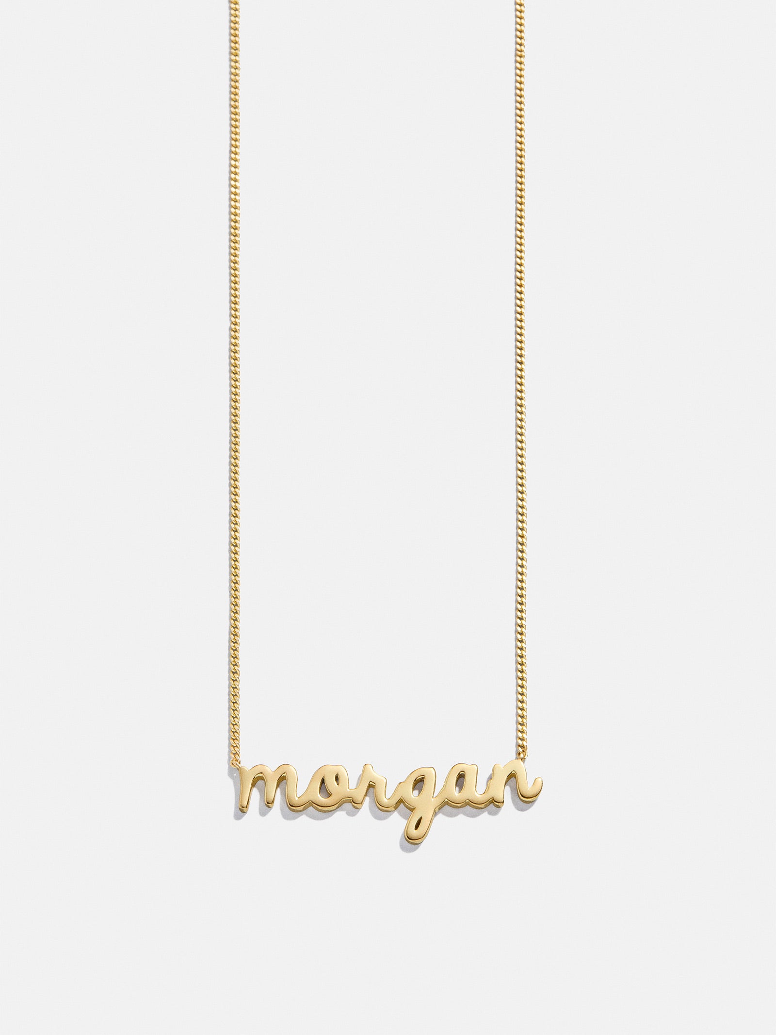 18K Gold Custom Nameplate Necklace - Script-Blues Comming