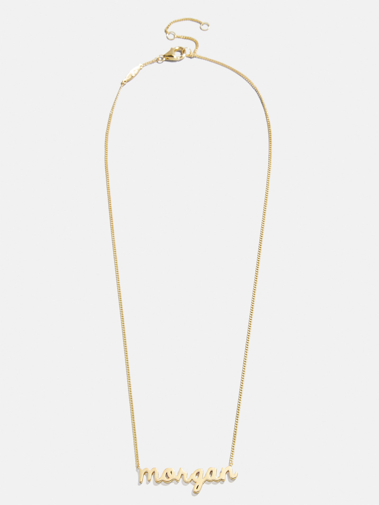 18K Gold Custom Nameplate Necklace - Script-Blues Comming