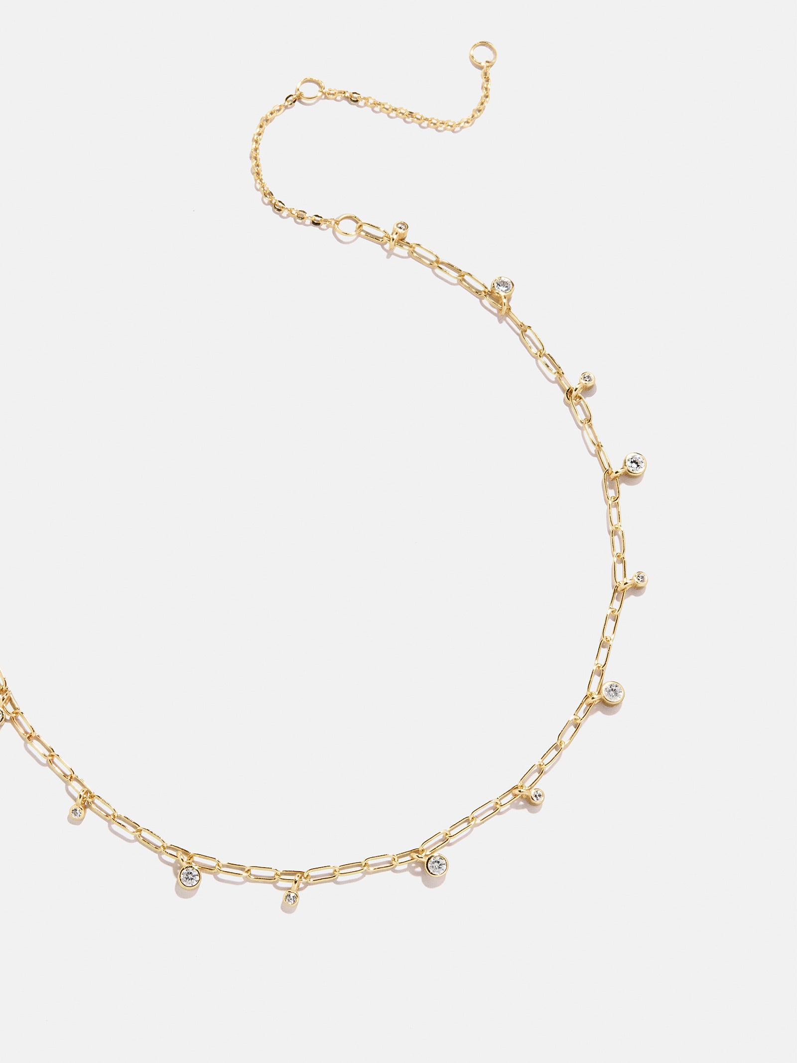 Faye 18K Gold Crystal Anklet - Gold/Pavé-Blues Comming