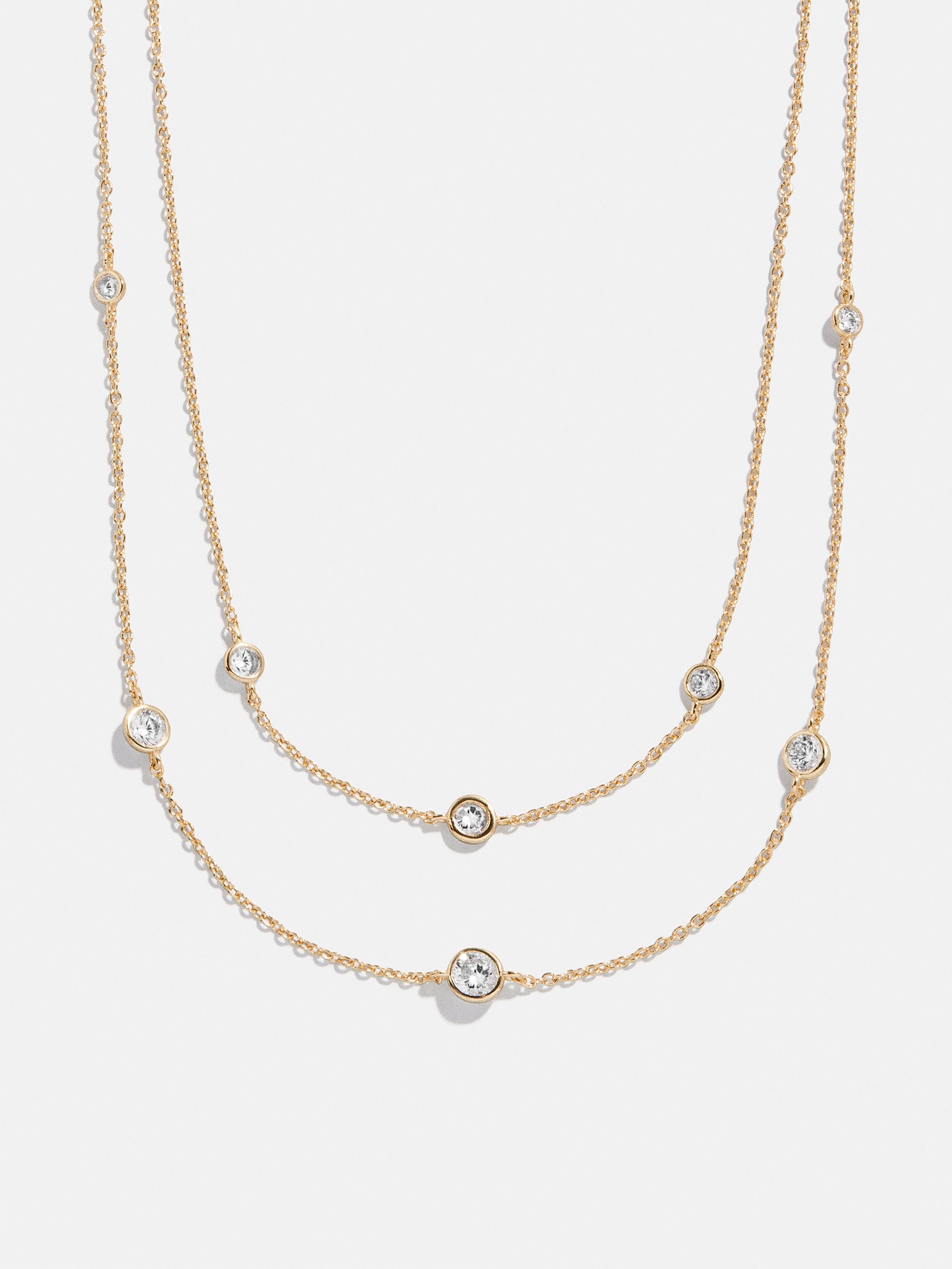 Cierra 18K Gold Layered Necklace - Gold/Pavé-Blues Comming