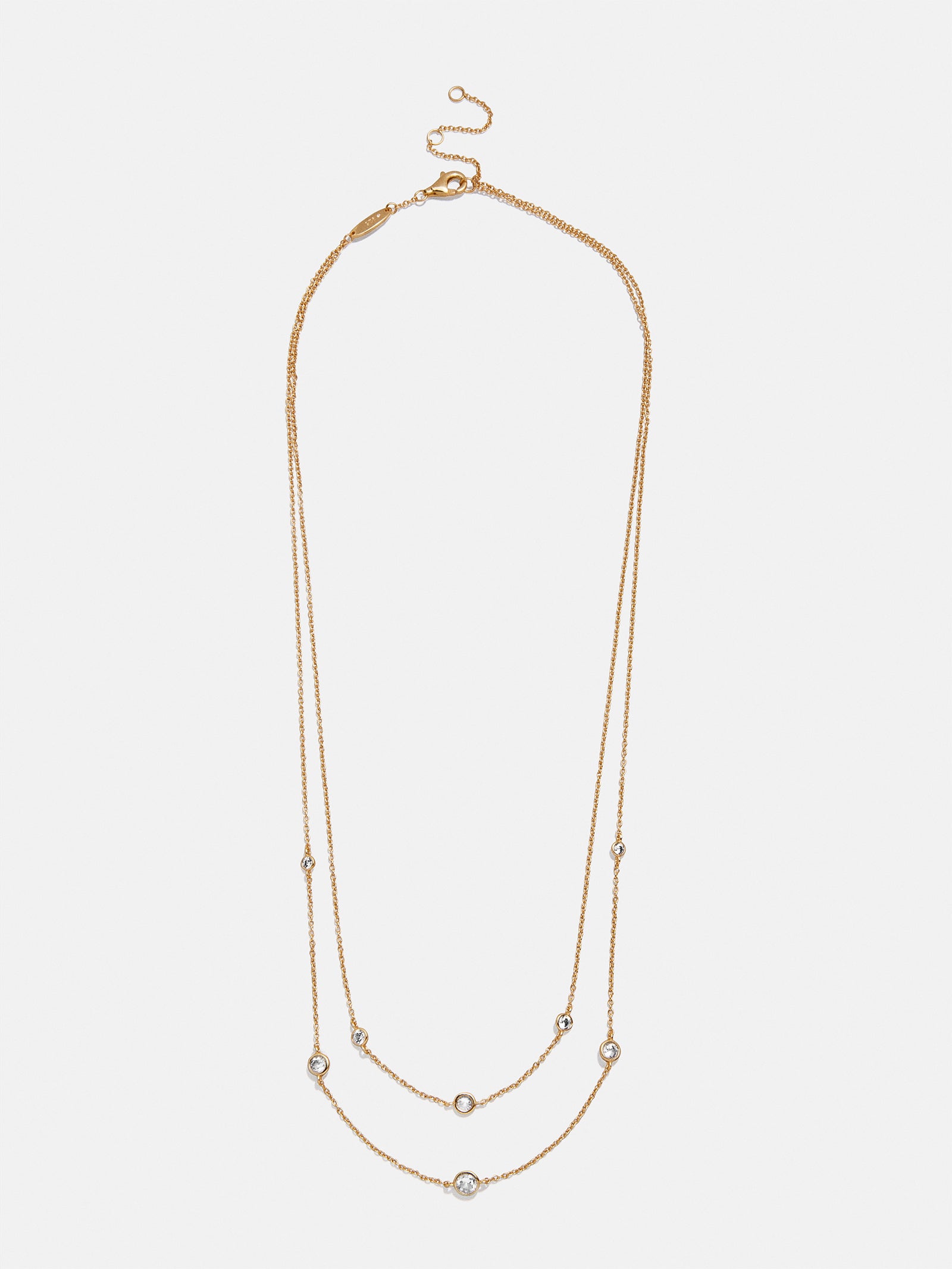 Cierra 18K Gold Layered Necklace - Gold/Pavé-Blues Comming