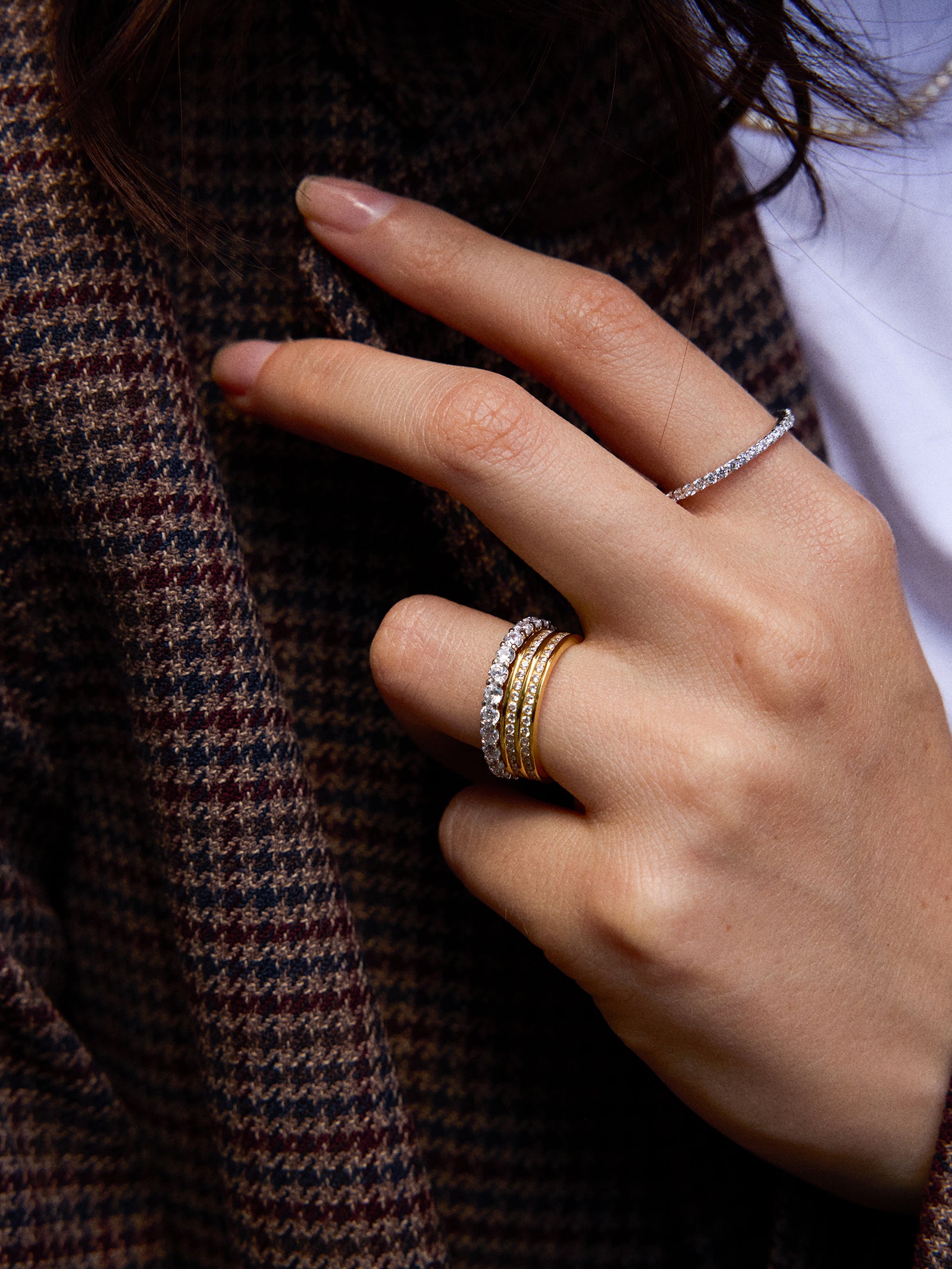 Carly 18K Gold Ring - Gold/Pavé-Blues Comming