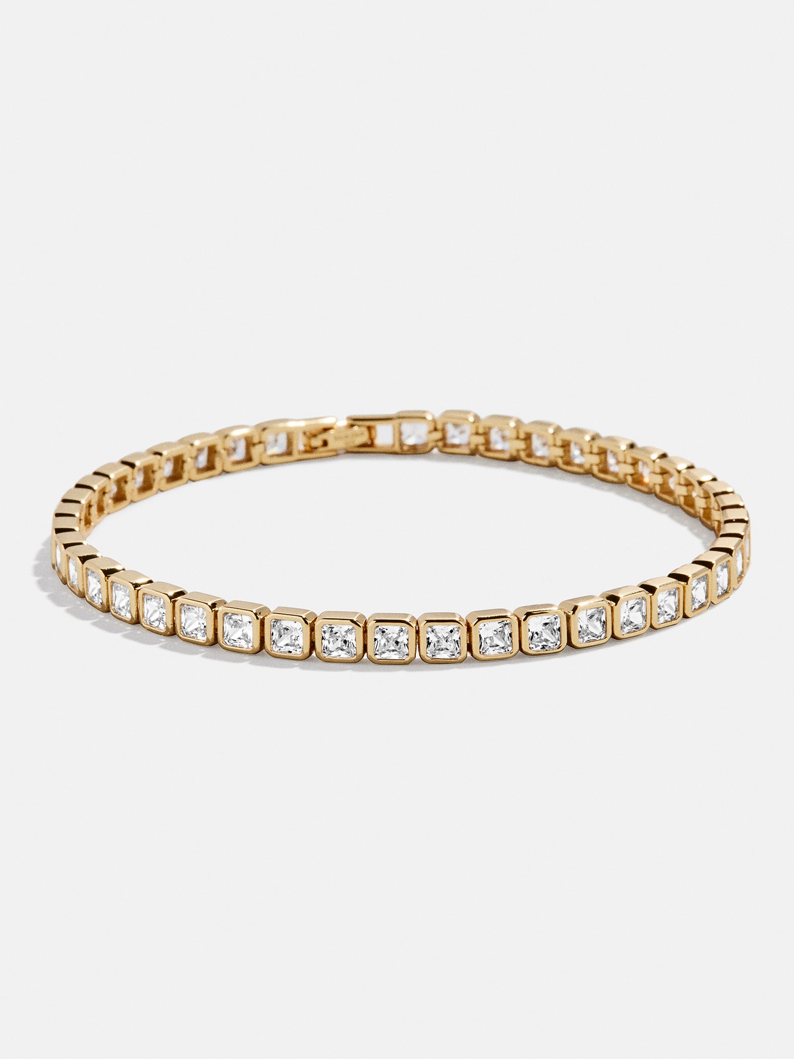 Kristin 18K Gold Tennis Bracelet - Square Bezel-Blues Comming