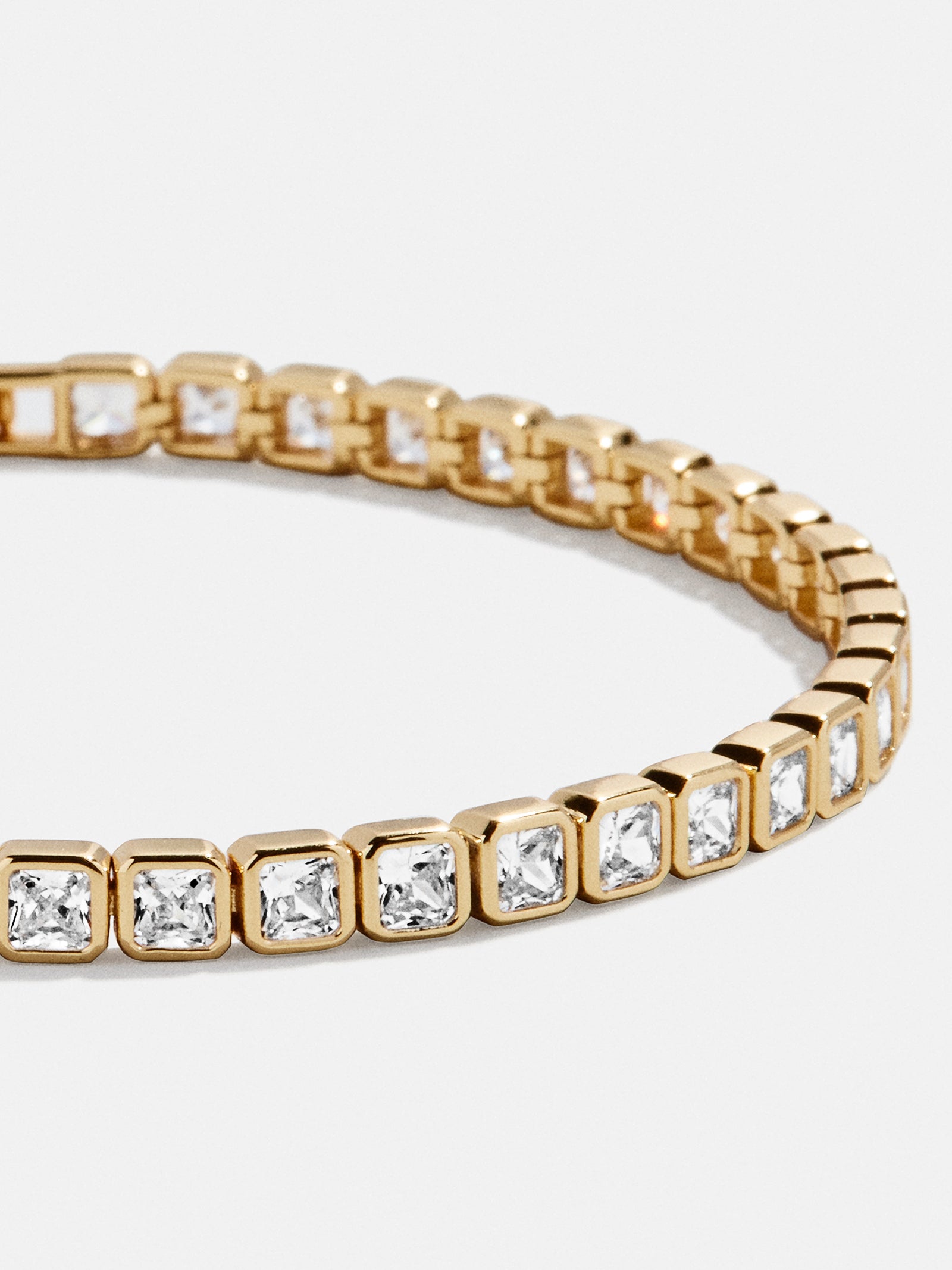 Kristin 18K Gold Tennis Bracelet - Square Bezel-Blues Comming