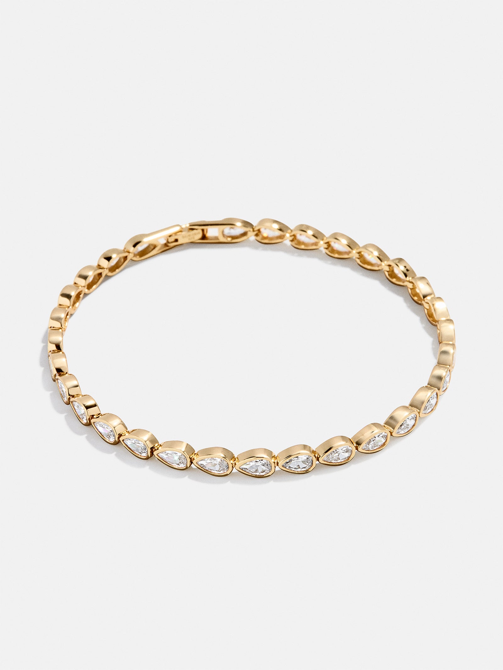 Amanda 18K Gold Tennis Bracelet - Pear Bezel-Blues Comming