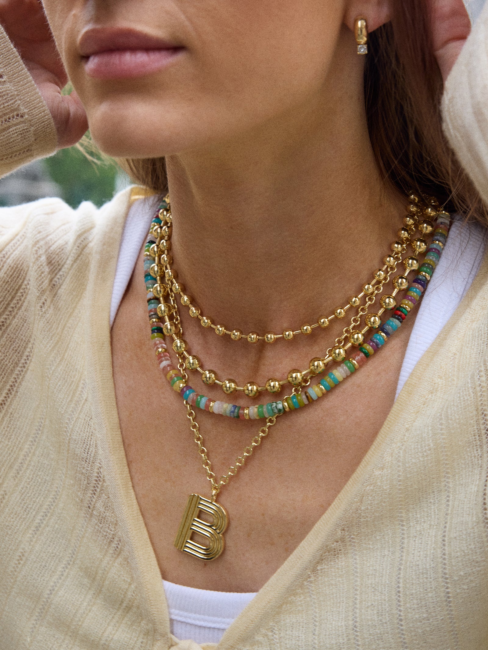 Amaris Semi-Precious Necklace - Multi-Blues Comming