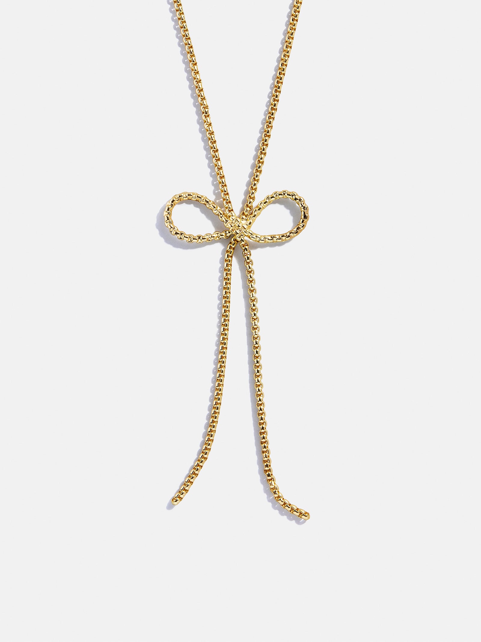 Gigi Bow Lariat Necklace - Gold-Blues Comming