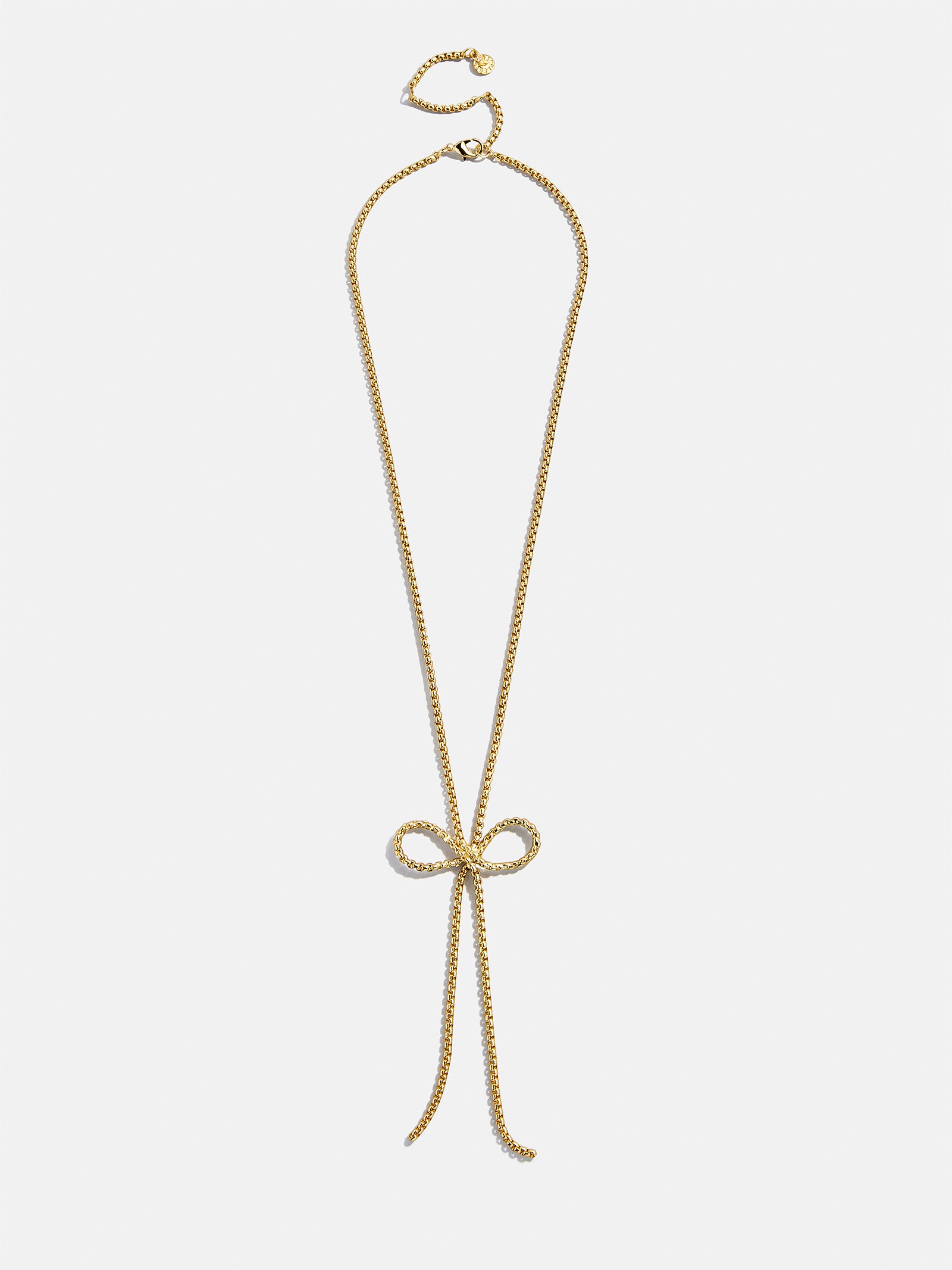 Gigi Bow Lariat Necklace - Gold-Blues Comming