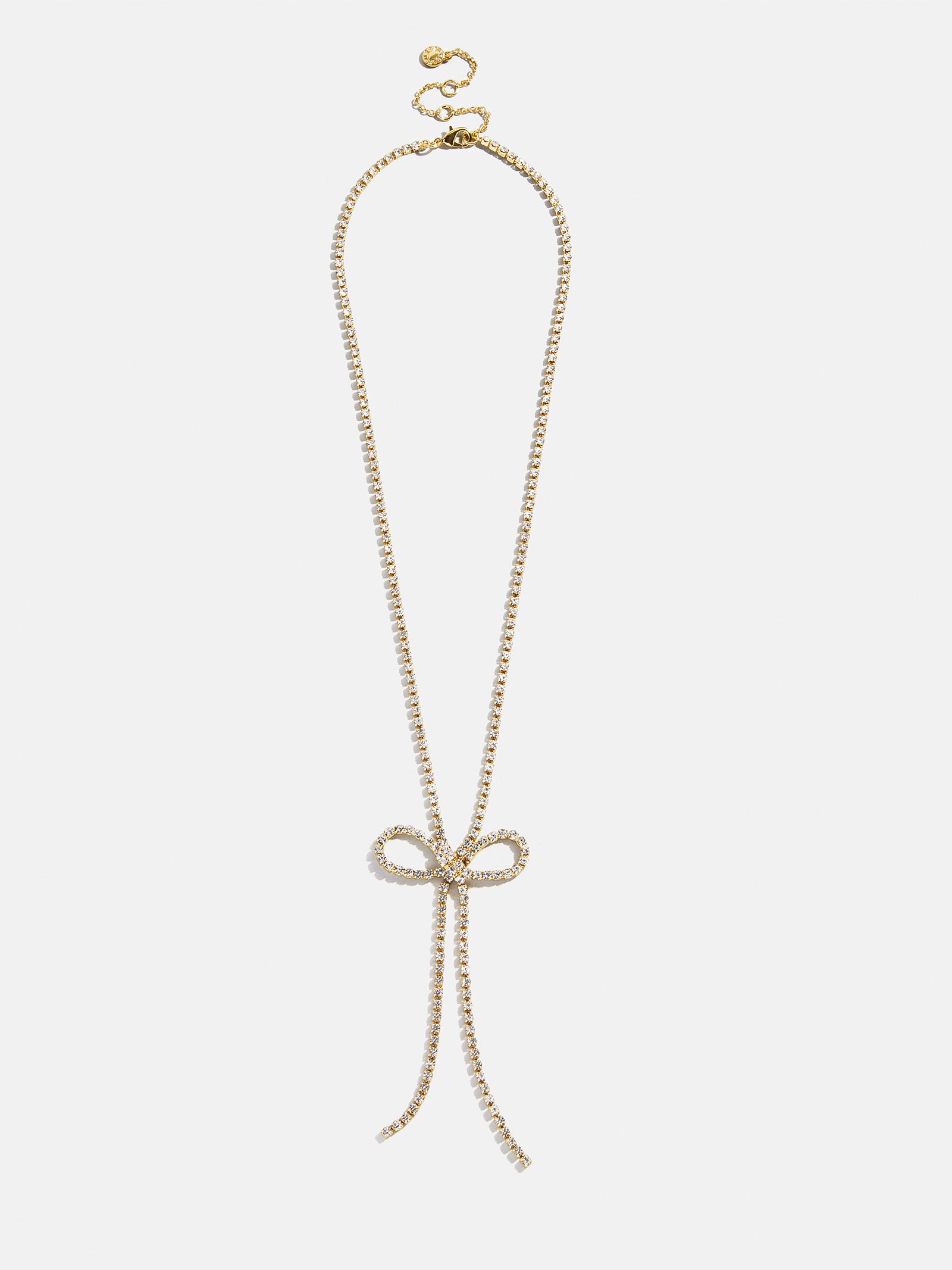 Gigi Bow Lariat Necklace - Gold/Pavé-Blues Comming