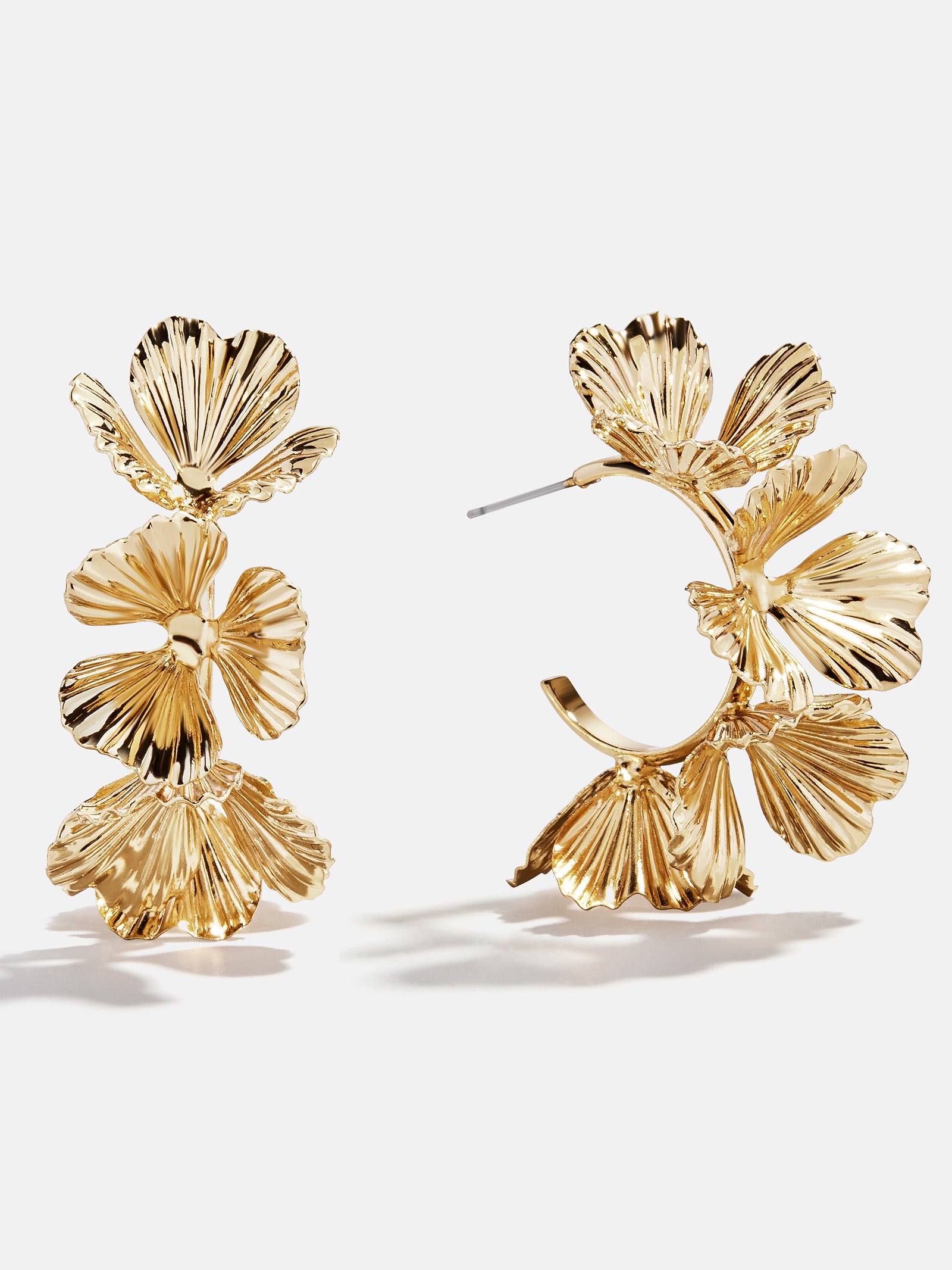 Fiorella Gold Floral Earrings - Gold-Blues Comming