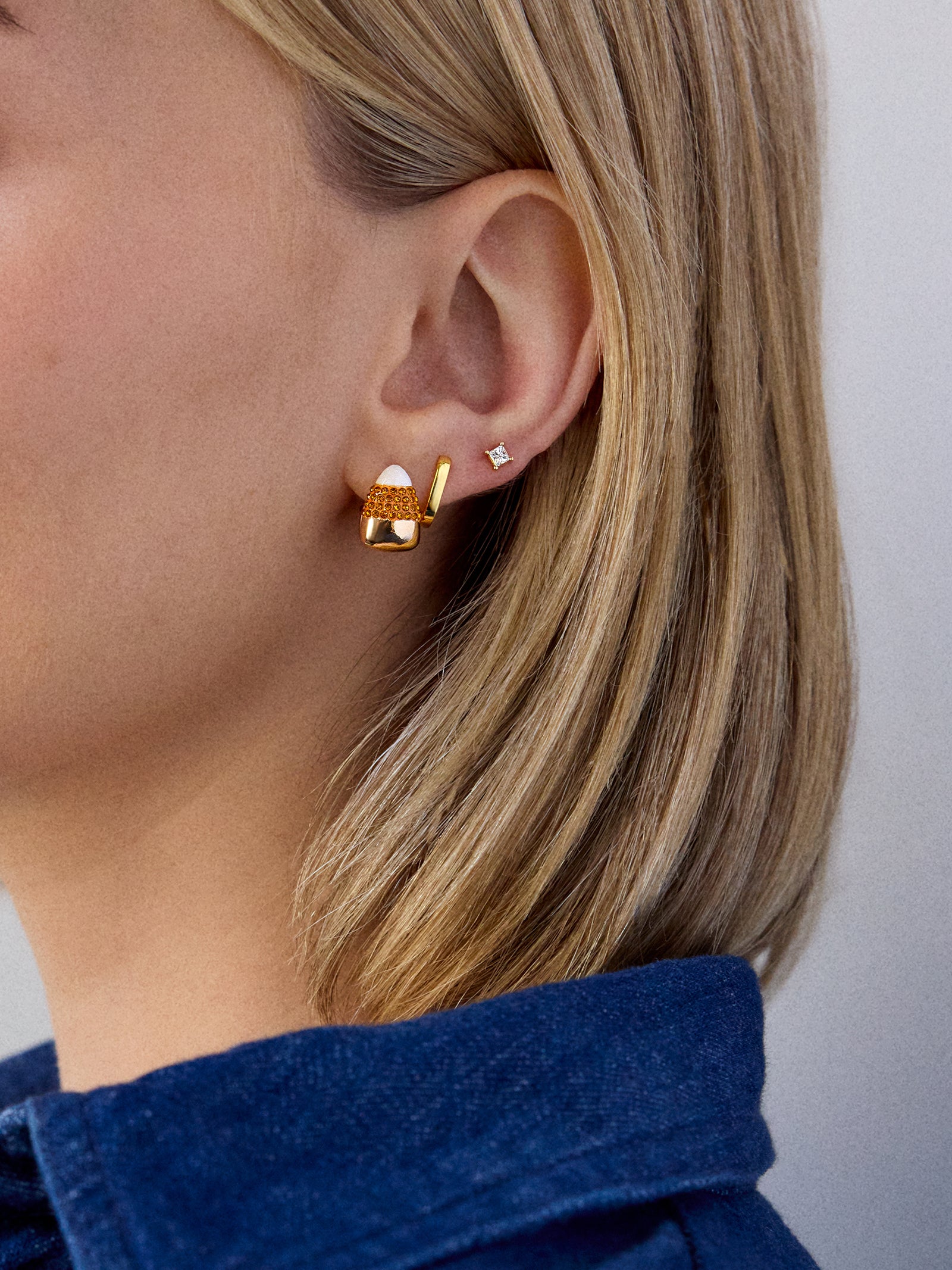 Candy Corn Earrings - Candy Corn-Blues Comming