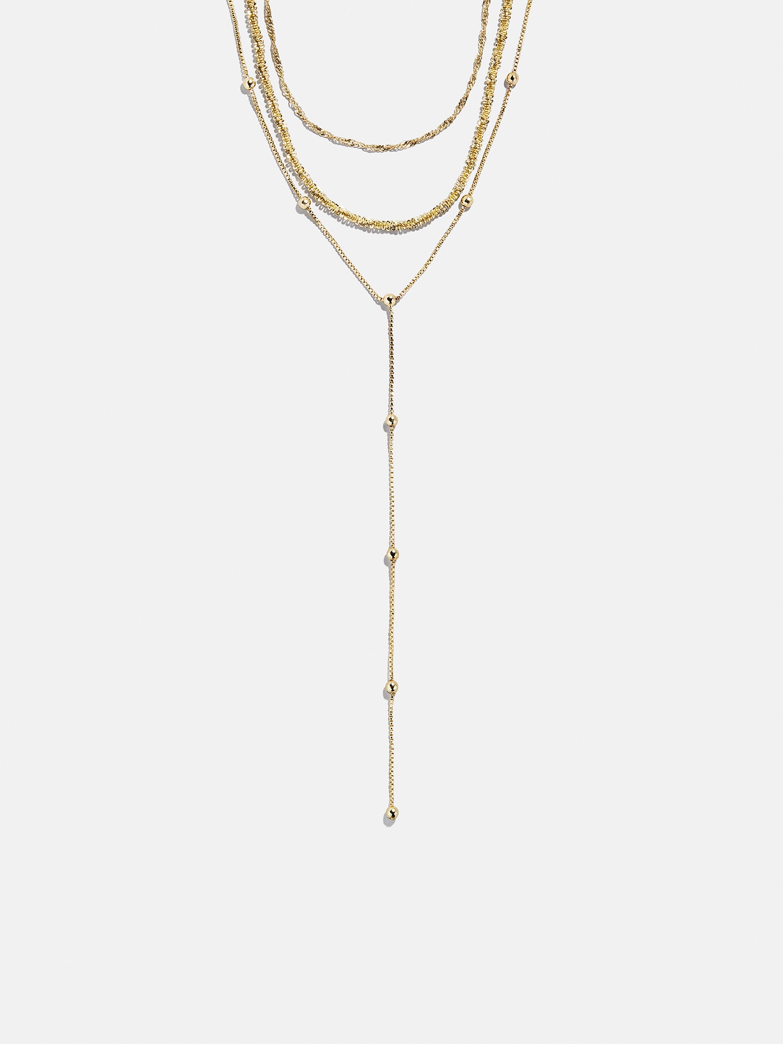 Carina Lariat Layered Necklace - Gold-Blues Comming