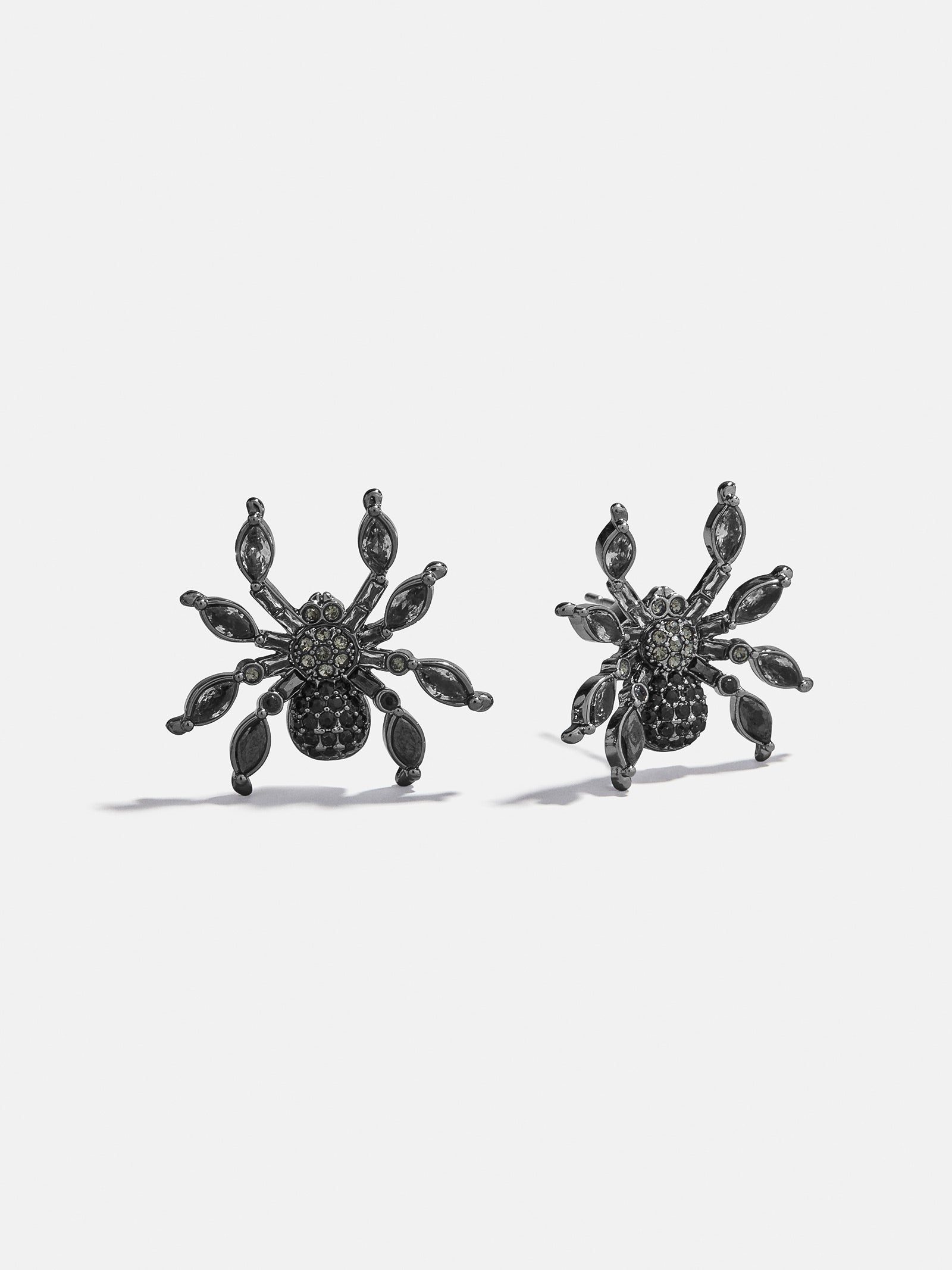 Crystal Creepers Spider Earrings - Black Spider-Blues Comming