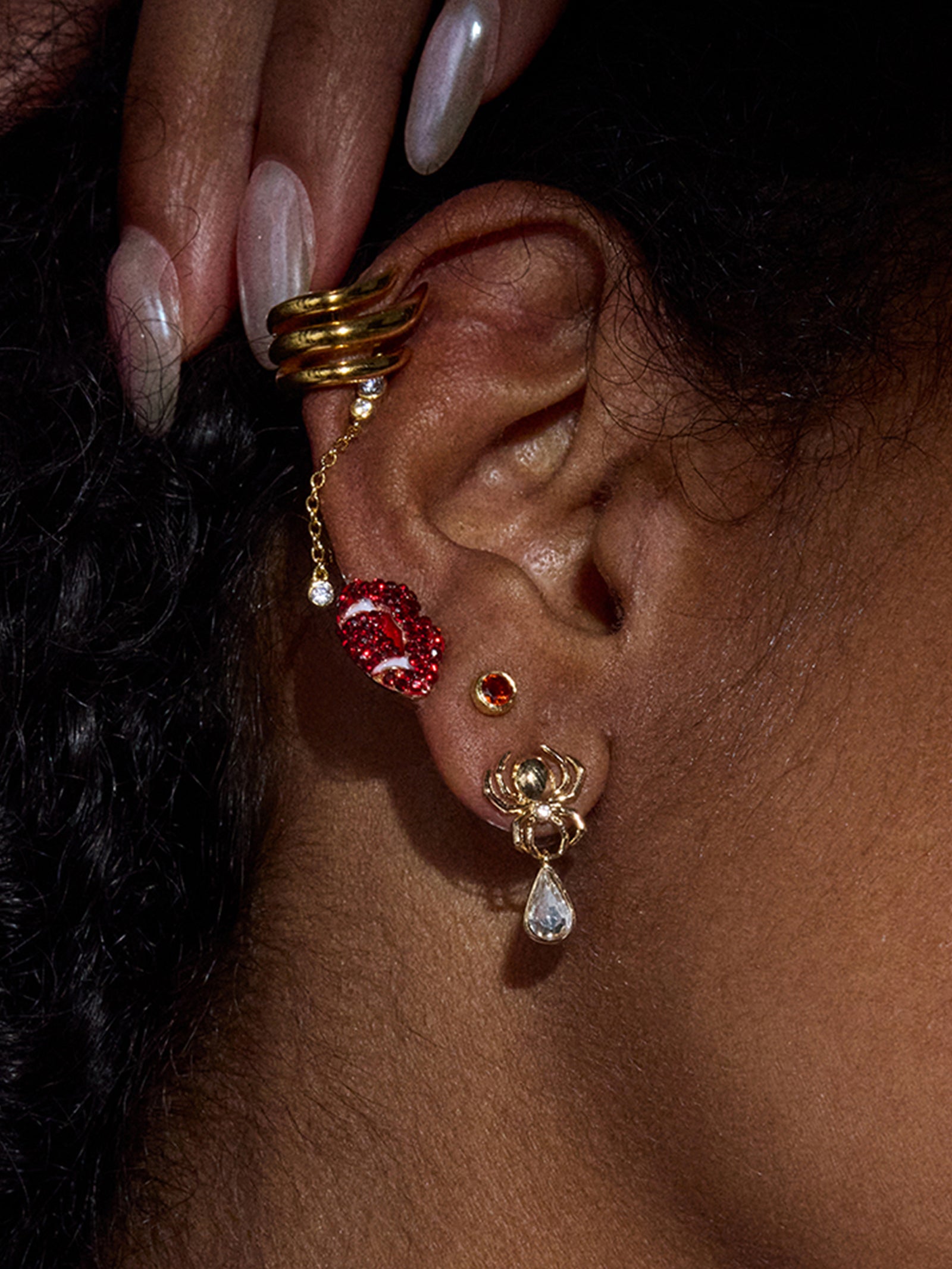 Thread Lightly Spider Earrings - Spider-Blues Comming