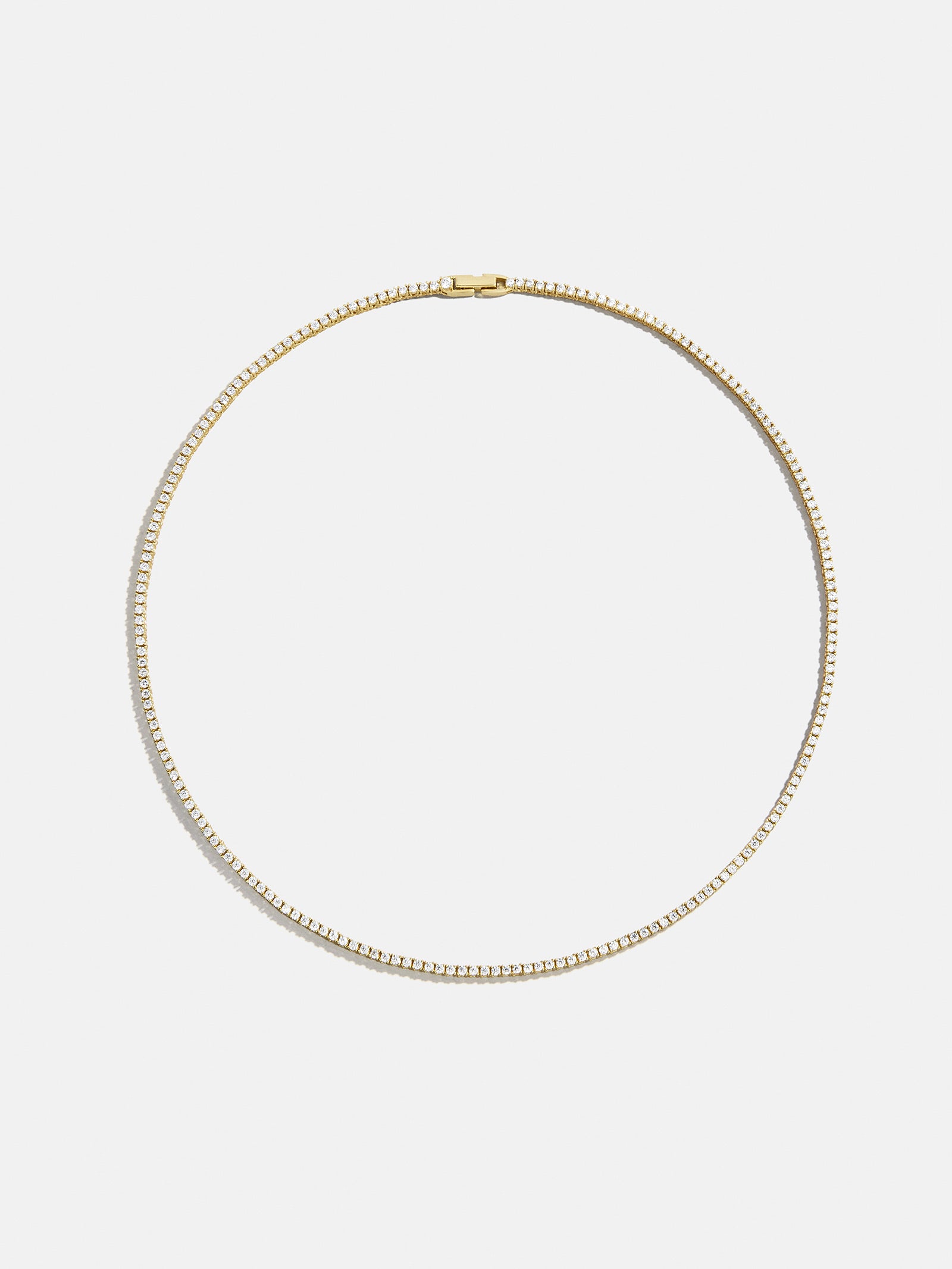 Billie 18K Gold Tennis Necklace - 18K Gold Plated Sterling Silver-Blues Comming