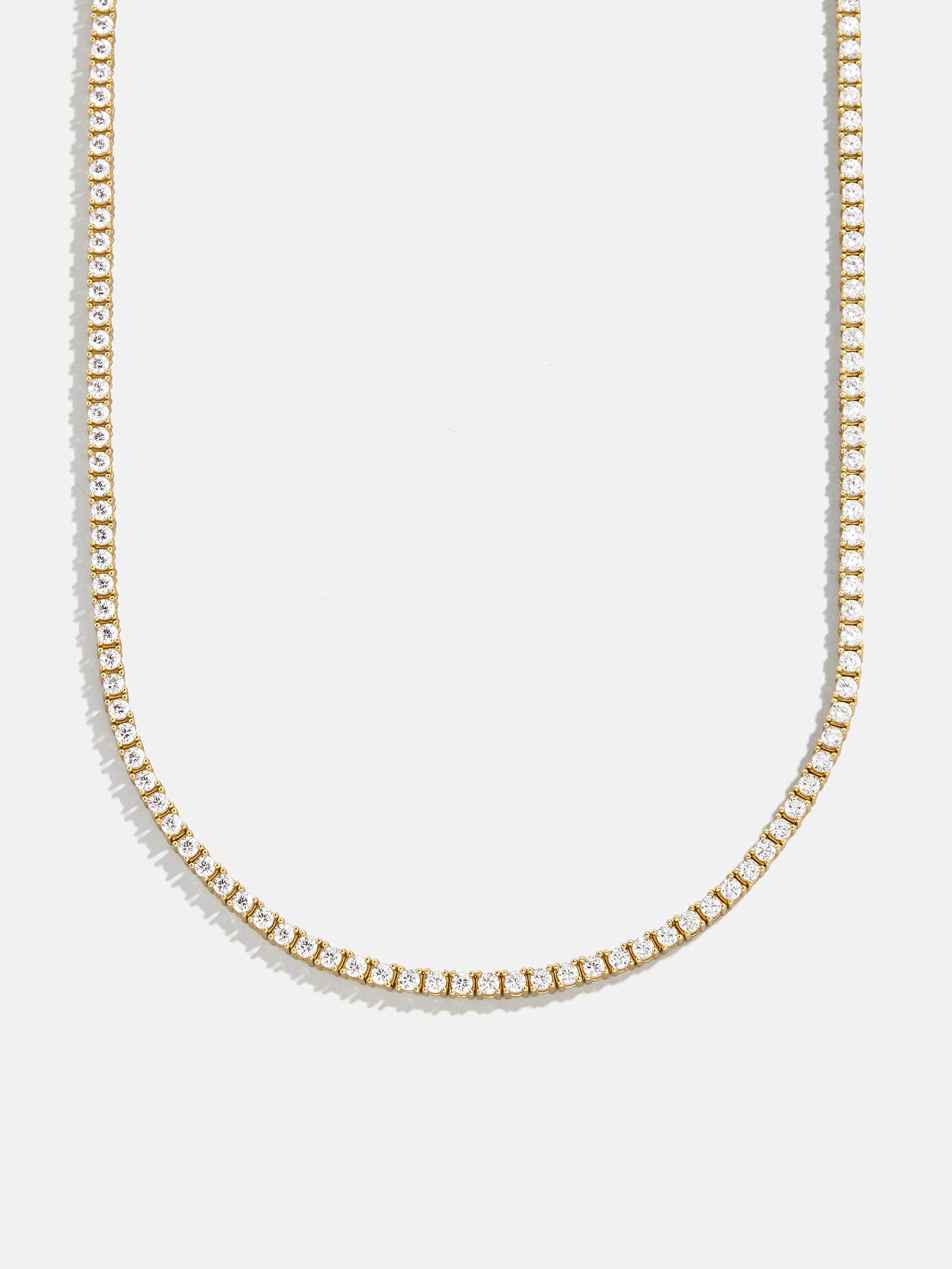 Billie 18K Gold Tennis Necklace - 18K Gold Plated Sterling Silver-Blues Comming