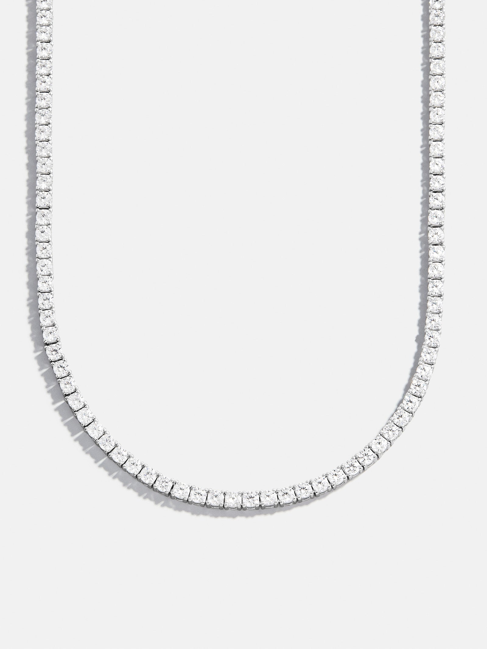 Billie Silver Tennis Necklace - Rhodium Plated Silver-Blues Comming