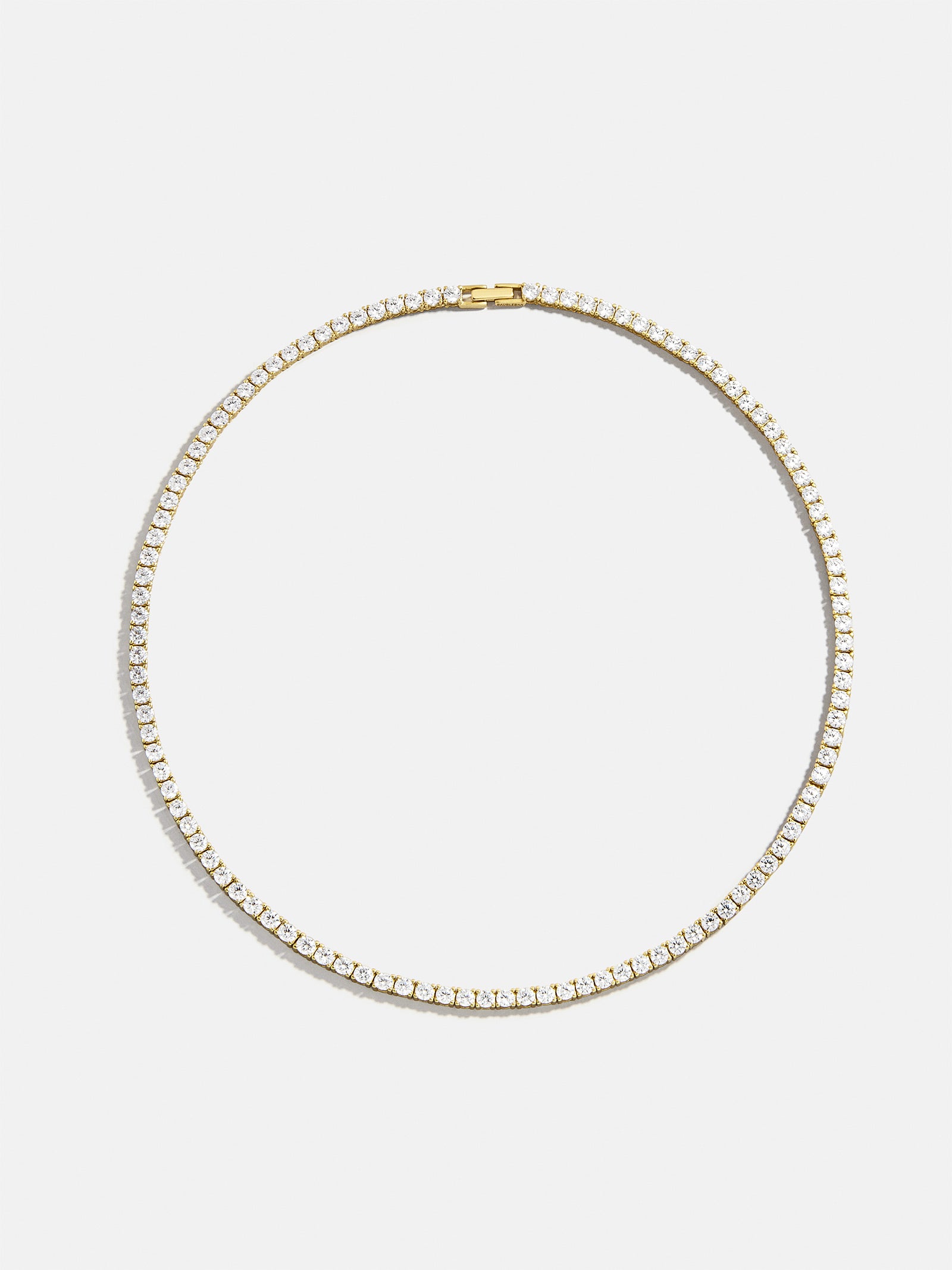 Billie 18K Gold Tennis Necklace - 18K Gold Plated Sterling Silver-Blues Comming