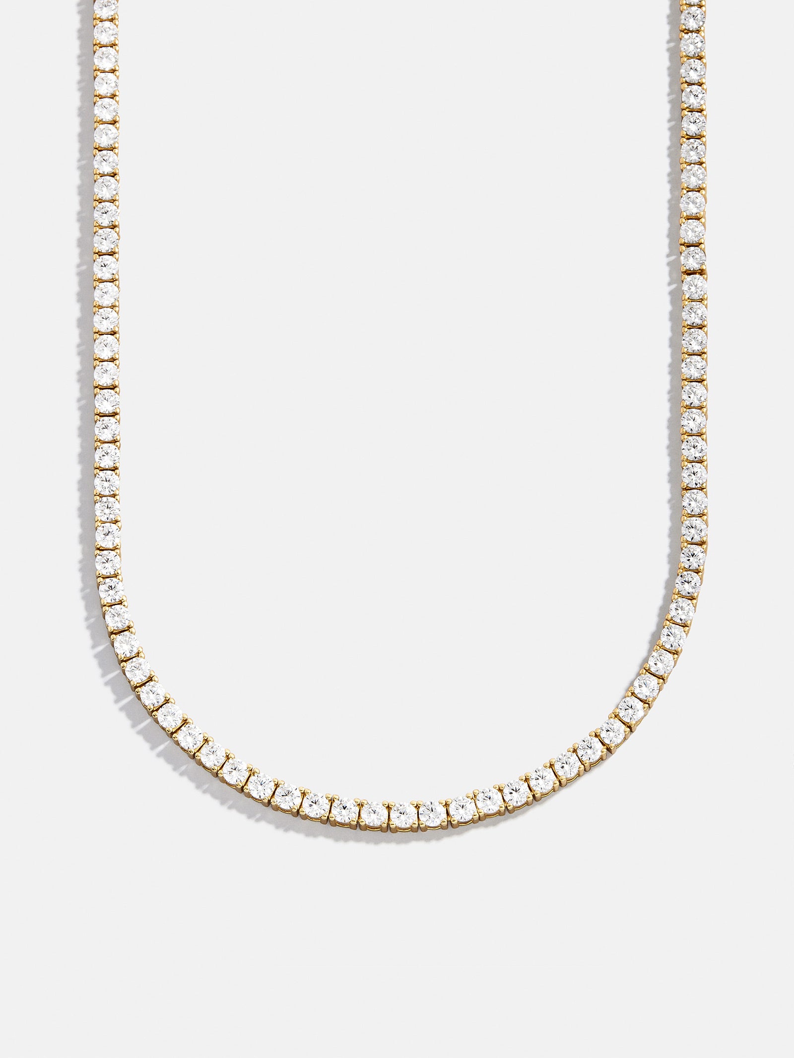 Billie 18K Gold Tennis Necklace - 18K Gold Plated Sterling Silver-Blues Comming
